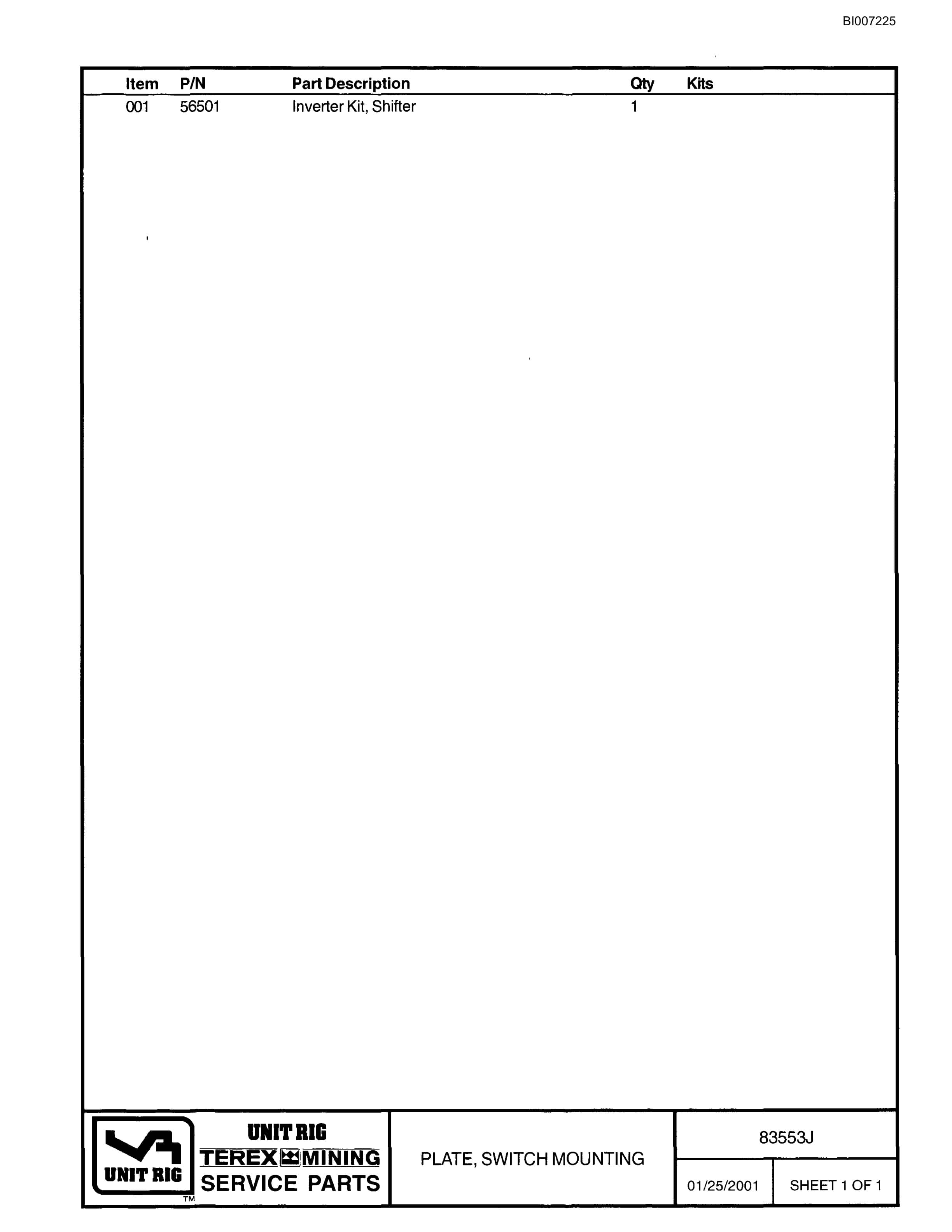 Bucyrus MT-4400AC Parts Catalog BI007225-5