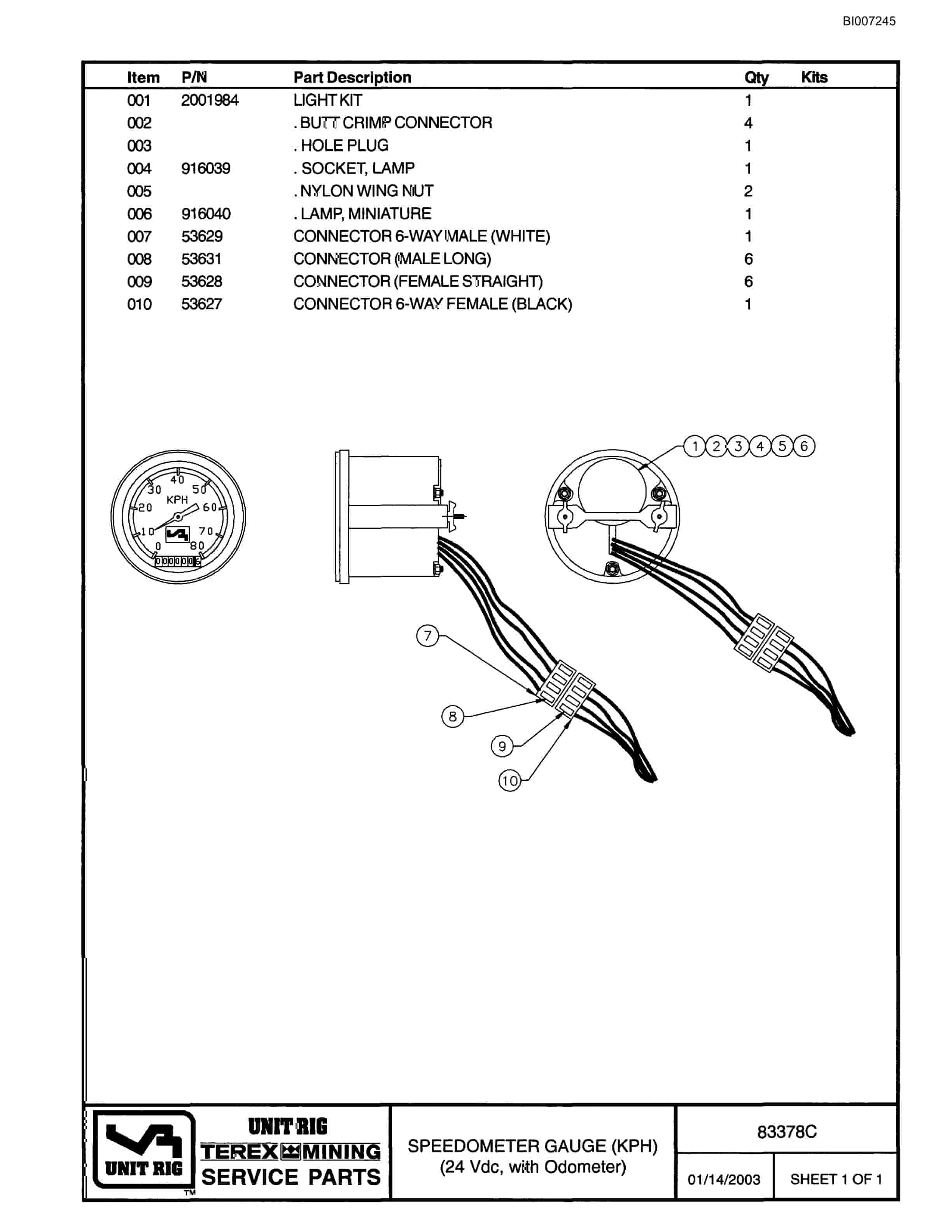 Bucyrus MT-4400AC Parts Catalog BI007245-5