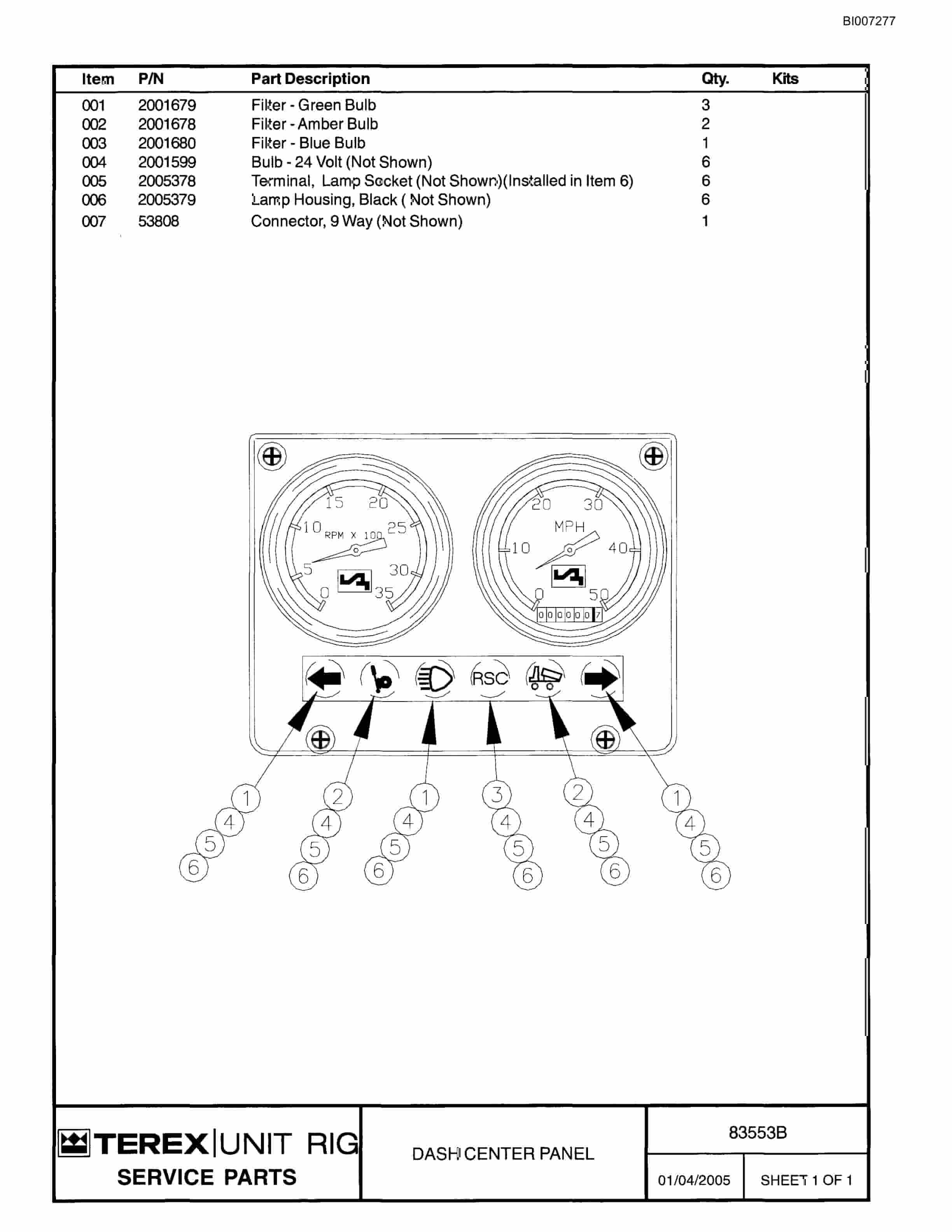 Bucyrus MT-4400AC Parts Catalog BI007277-5