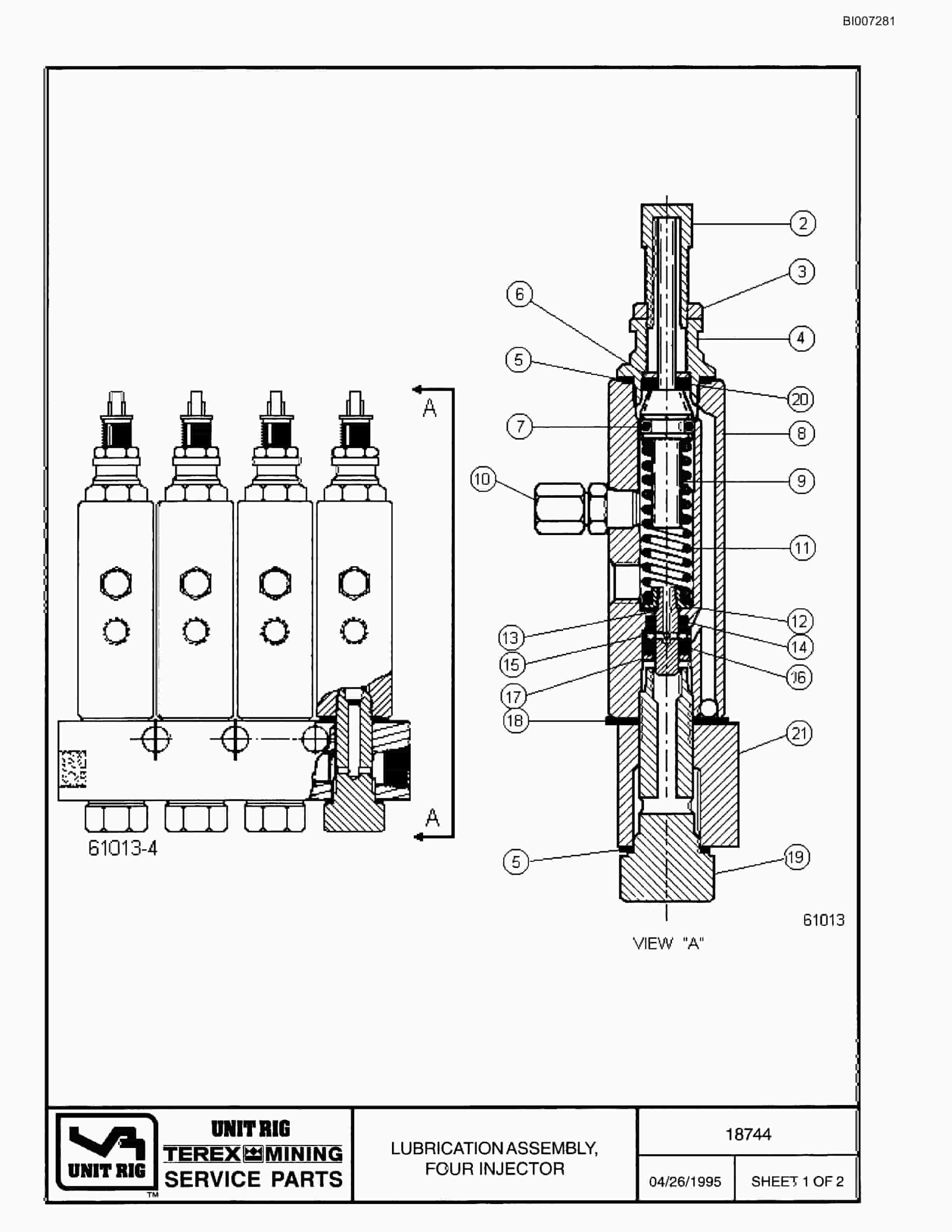 Bucyrus MT-4400AC Parts Catalog BI007281-3