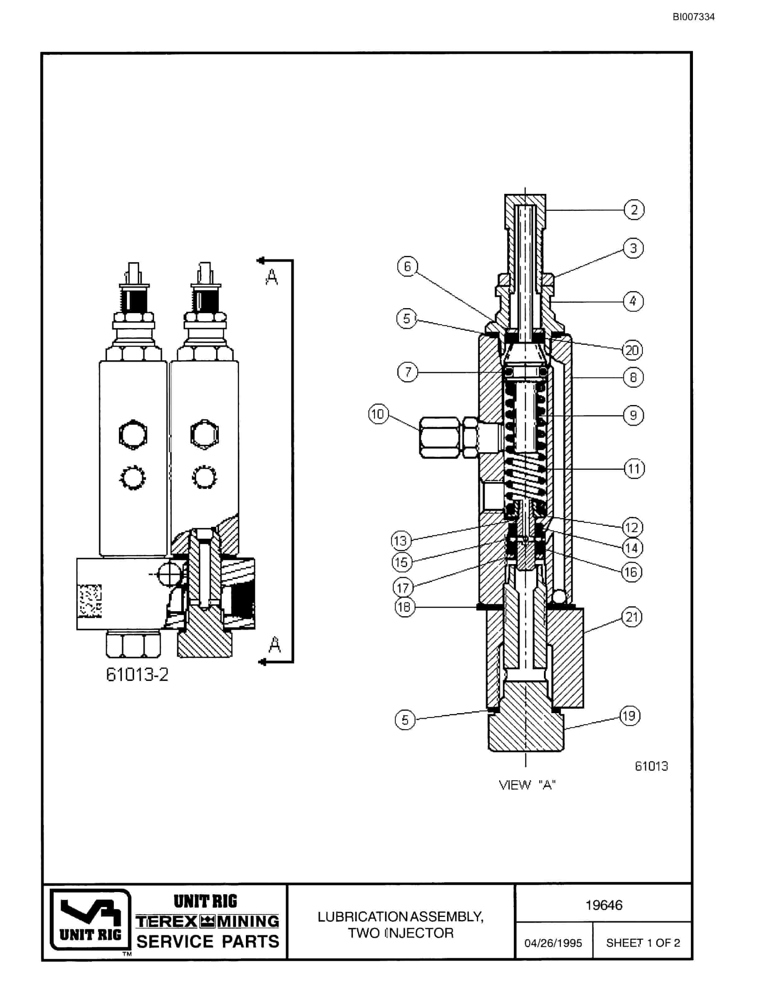 Bucyrus MT-4400AC Parts Catalog BI007334-3