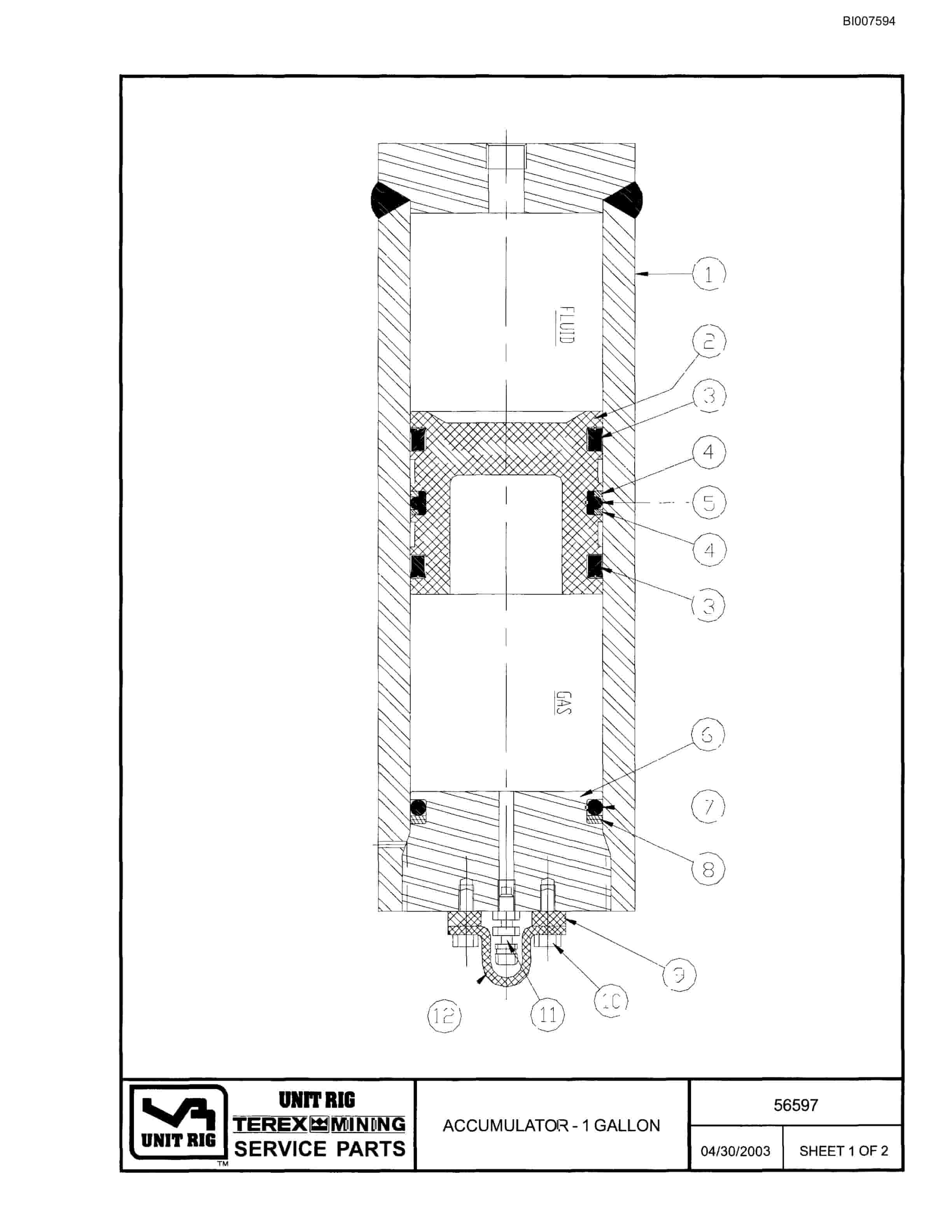 Bucyrus MT-4400AC Parts Catalog BI007594-5