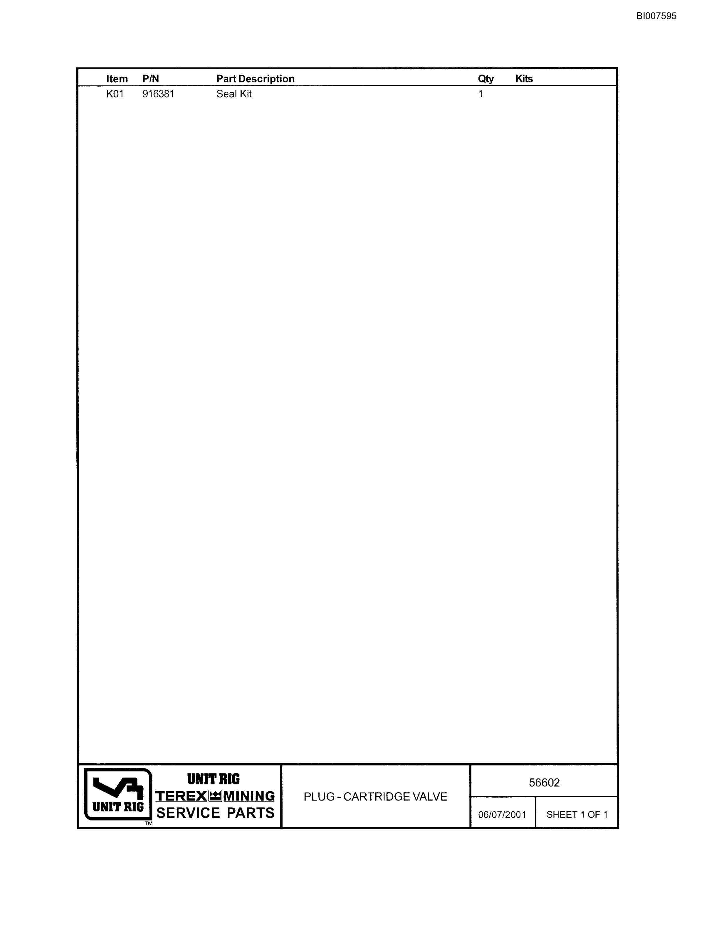 Bucyrus MT-4400AC Parts Catalog BI007595-5