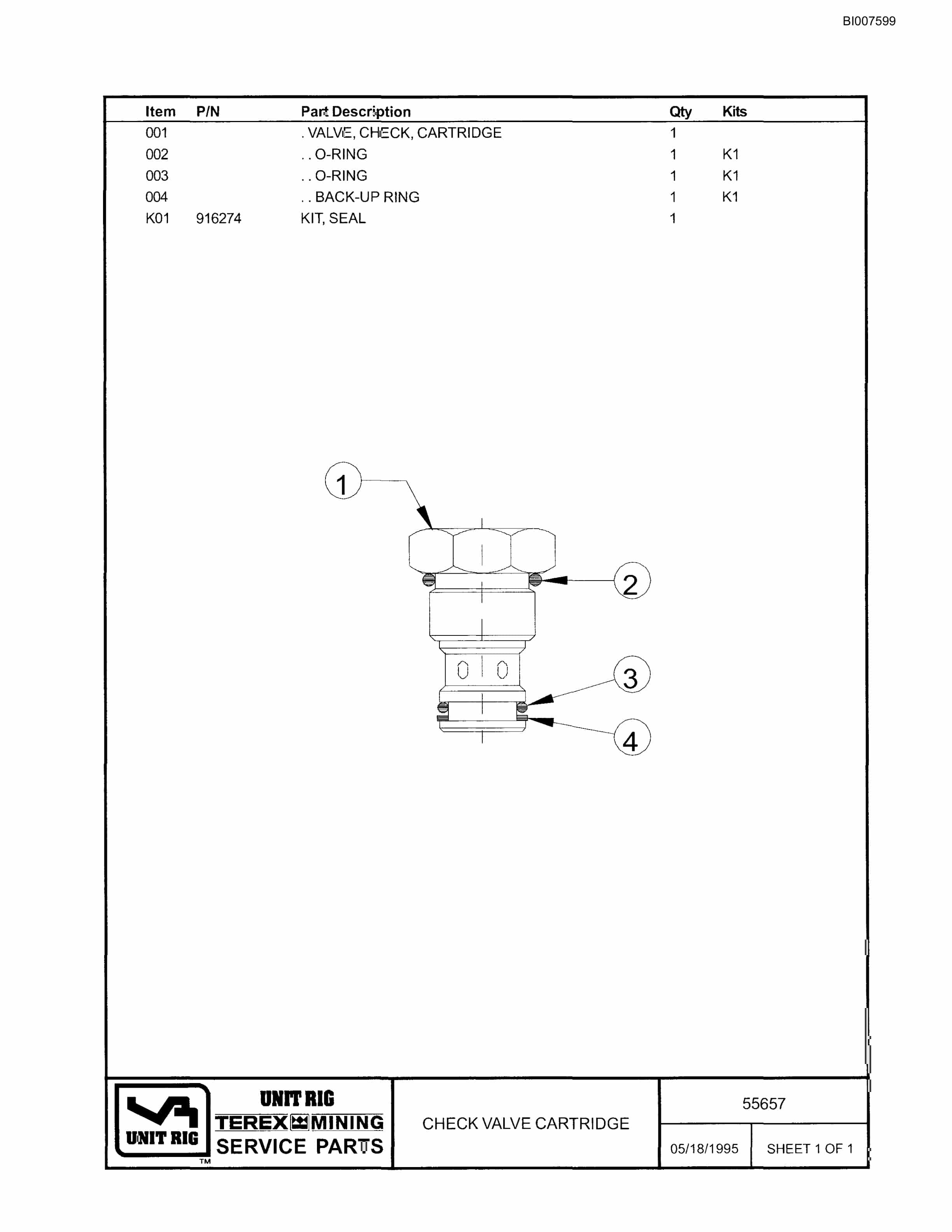 Bucyrus MT-4400AC Parts Catalog BI007599-4