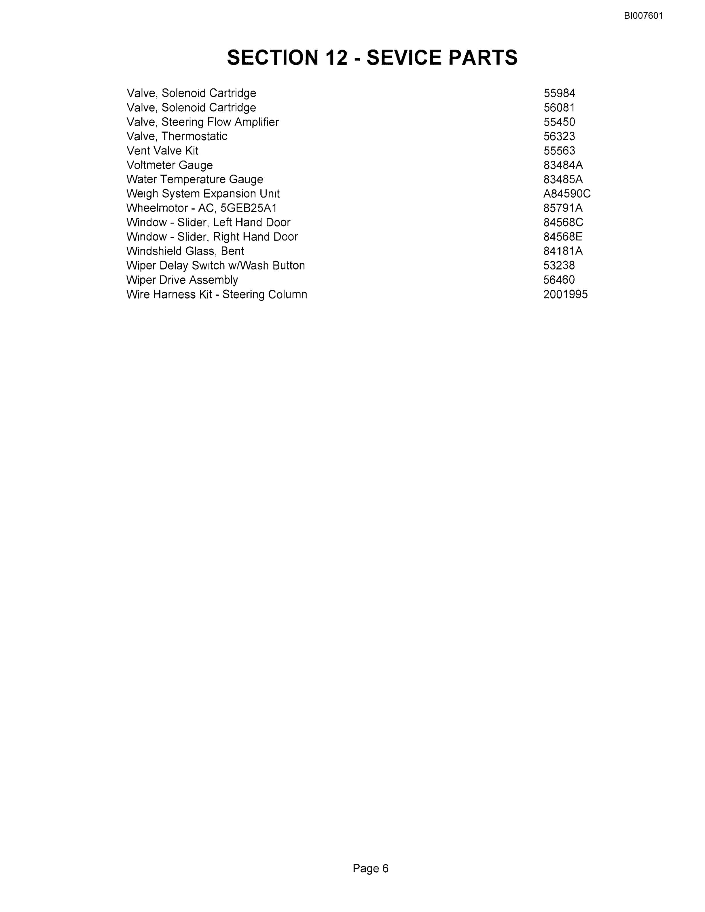 Bucyrus MT-4400AC Parts Catalog BI007601-3