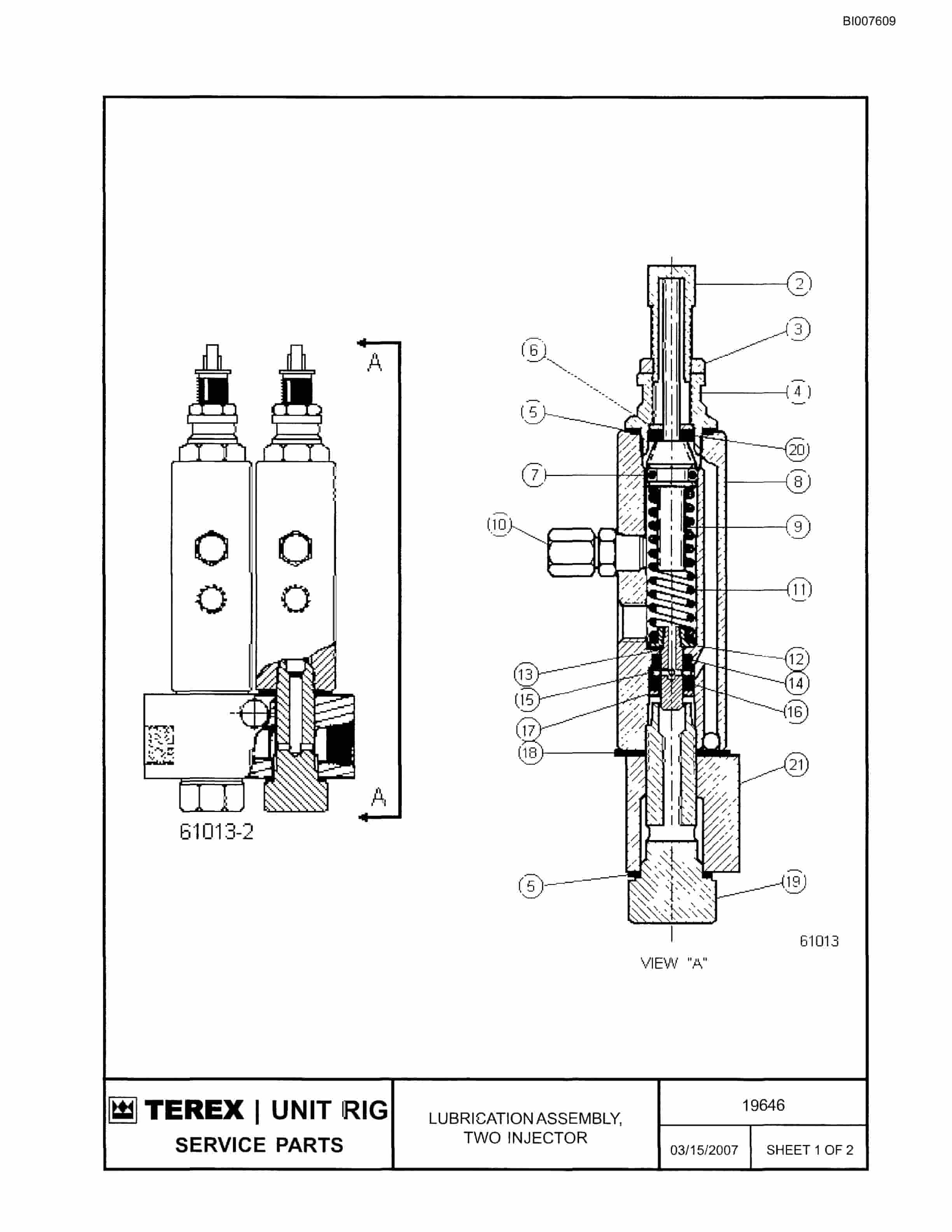 Bucyrus MT-4400AC Parts Catalog BI007609-3
