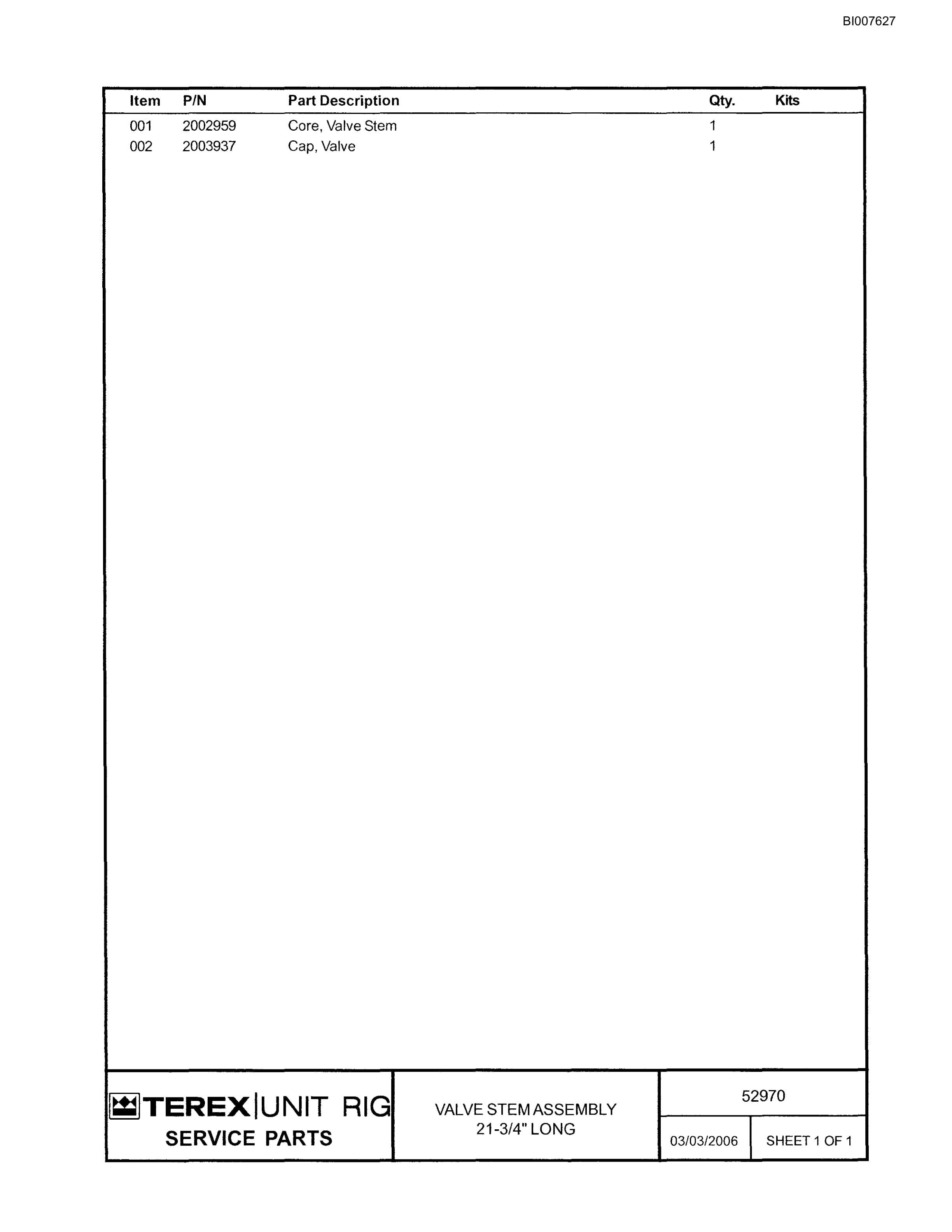 Bucyrus MT-4400AC Parts Catalog BI007627-3