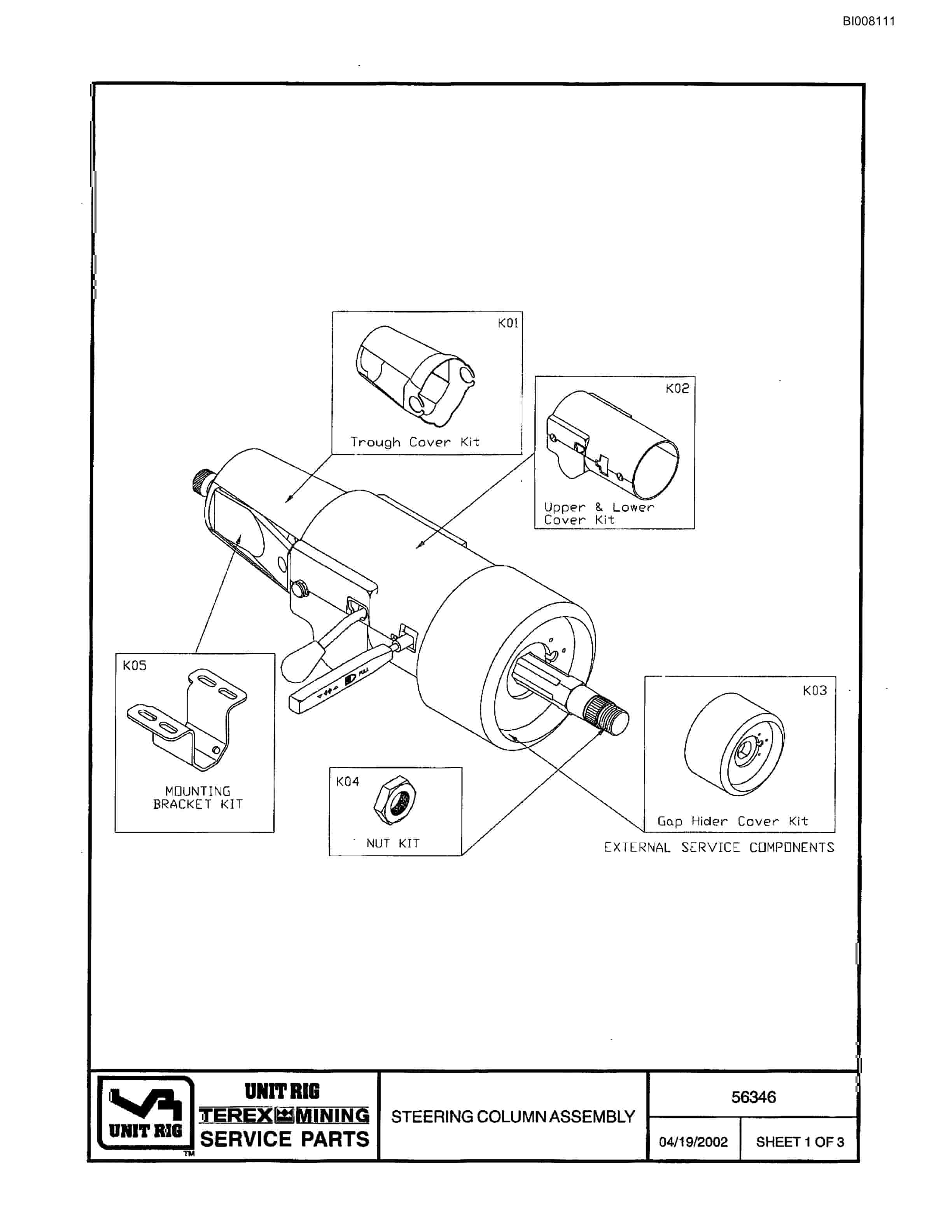 Bucyrus MT-4400AC Parts Catalog BI008111-4