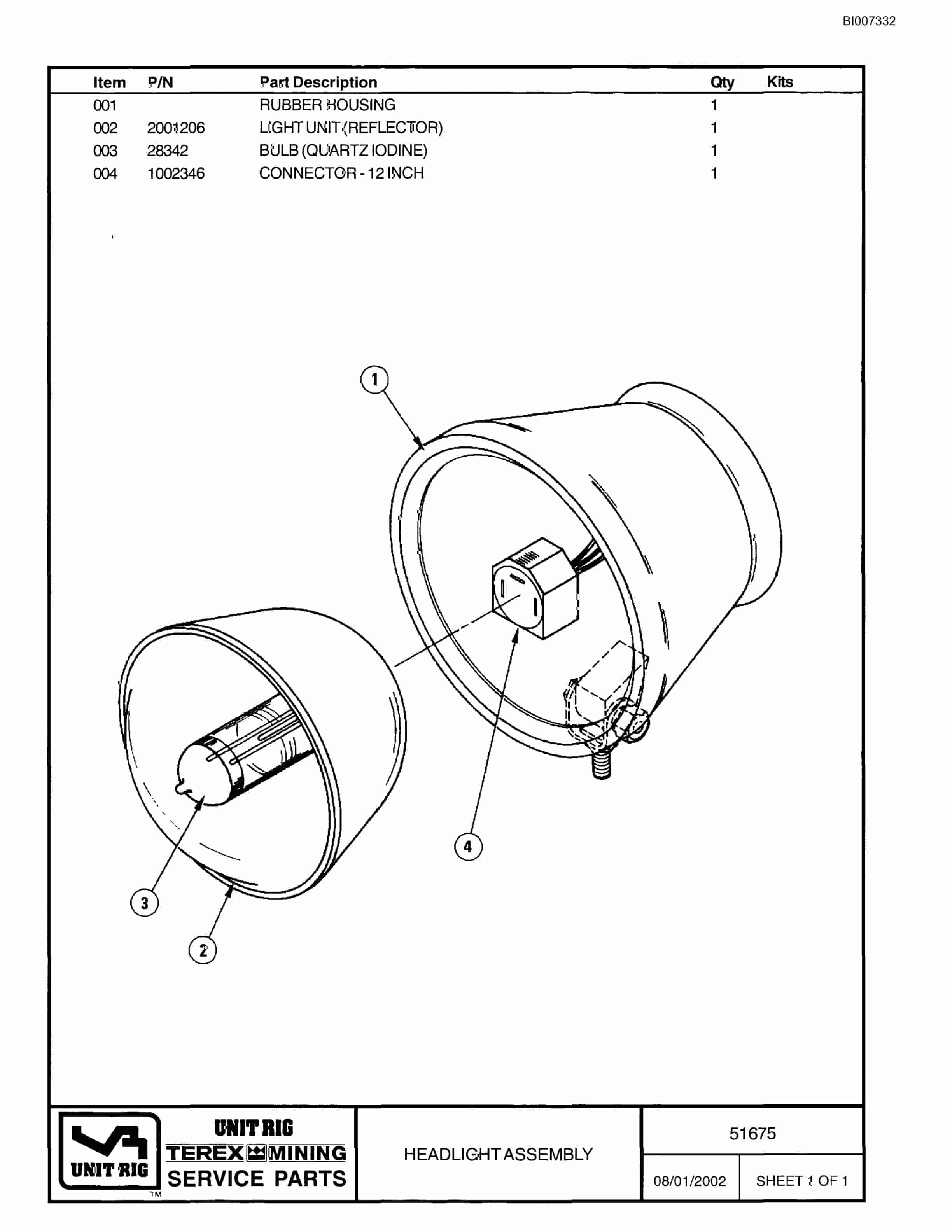 Bucyrus MT-4400DC Parts Catalog BI007332-3