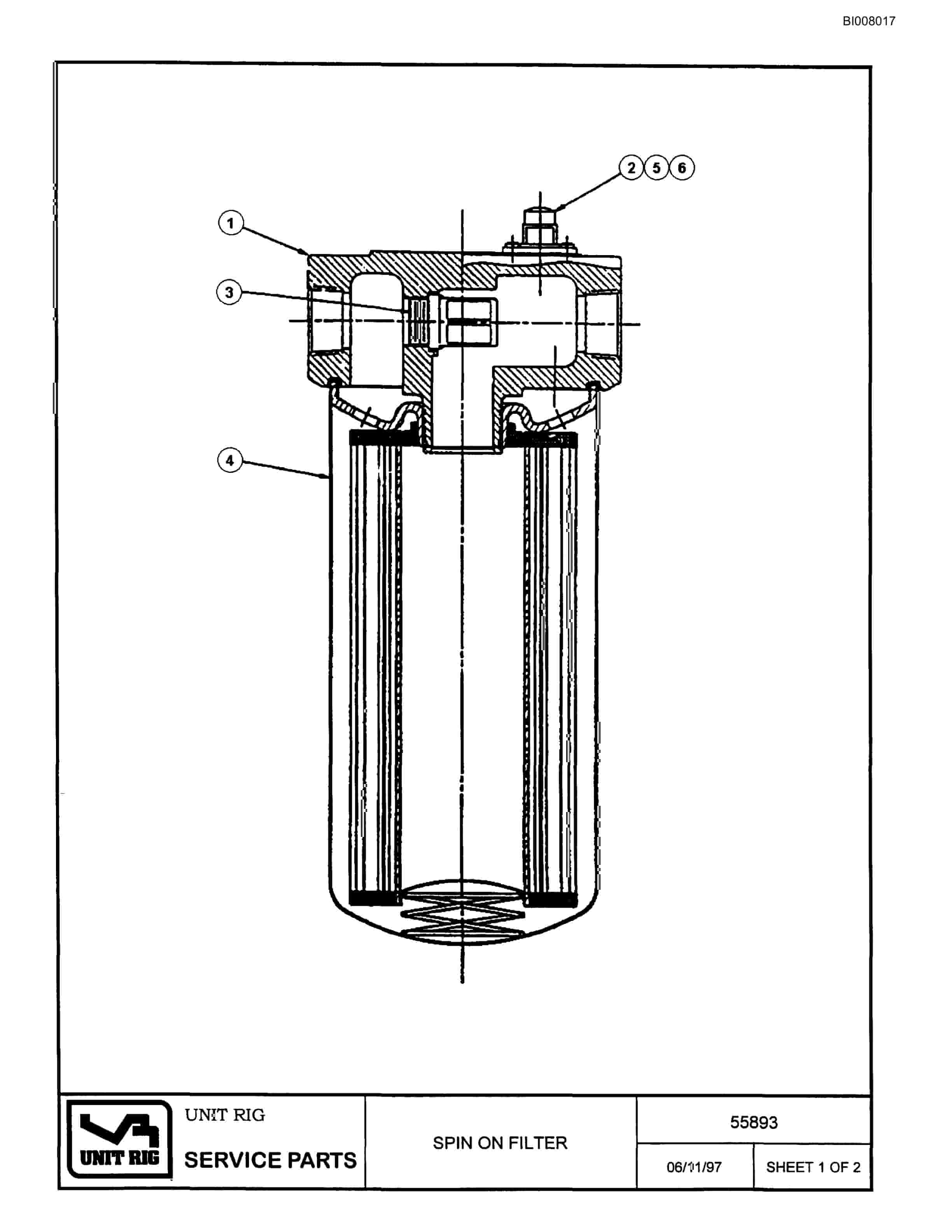 Bucyrus MT-5500 Parts Catalog BI008017-4