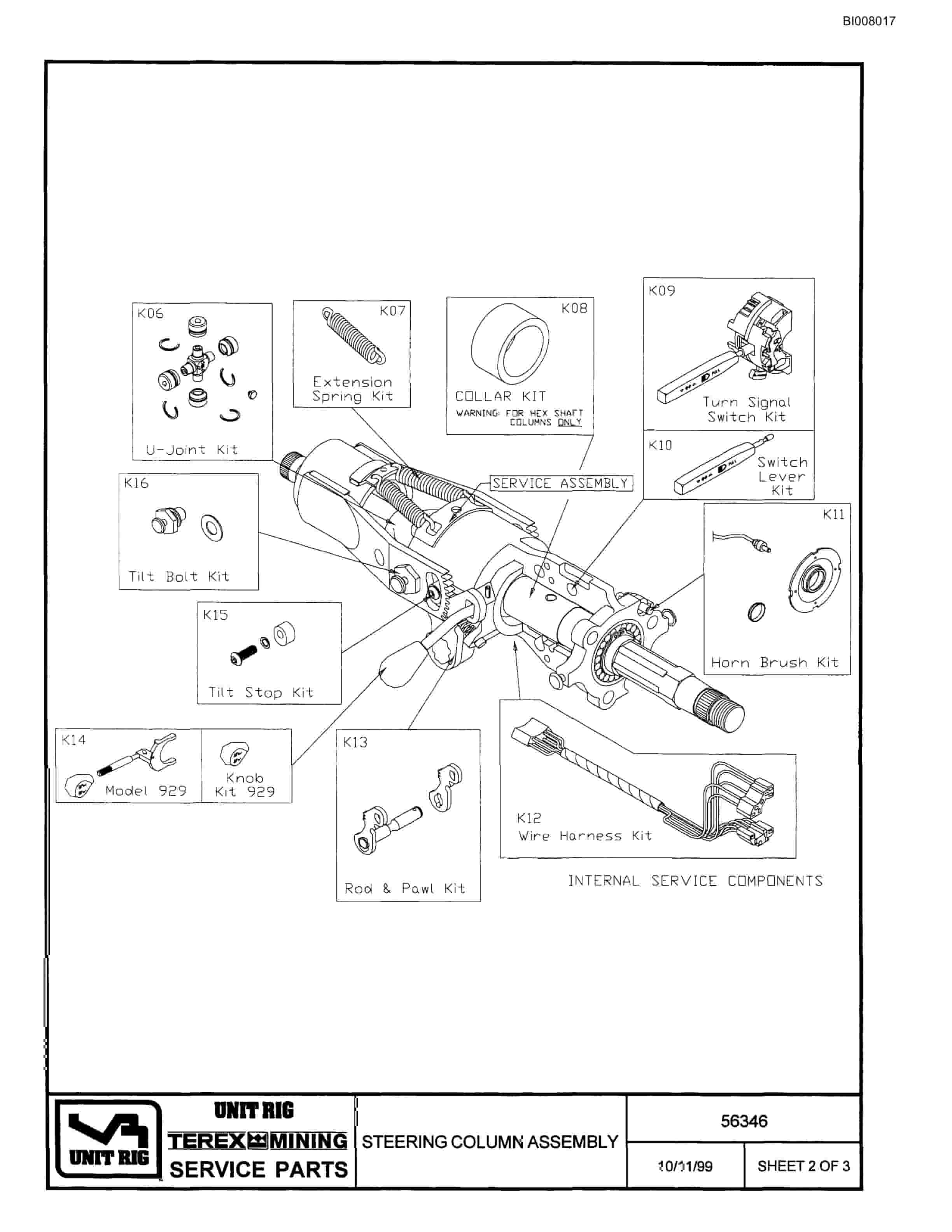 Bucyrus MT-5500 Parts Catalog BI008017-5