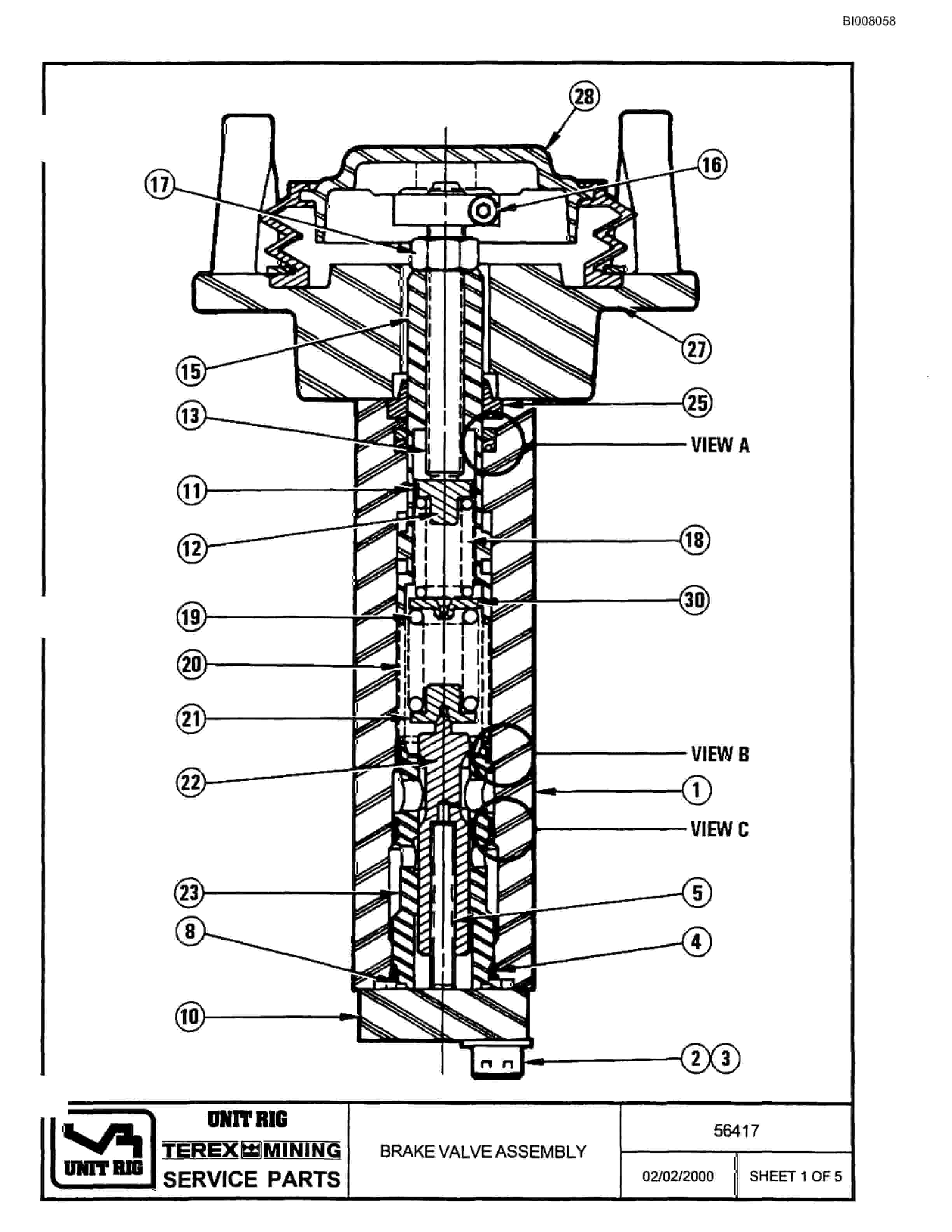 Bucyrus MT-5500 Parts Catalog BI008058-5
