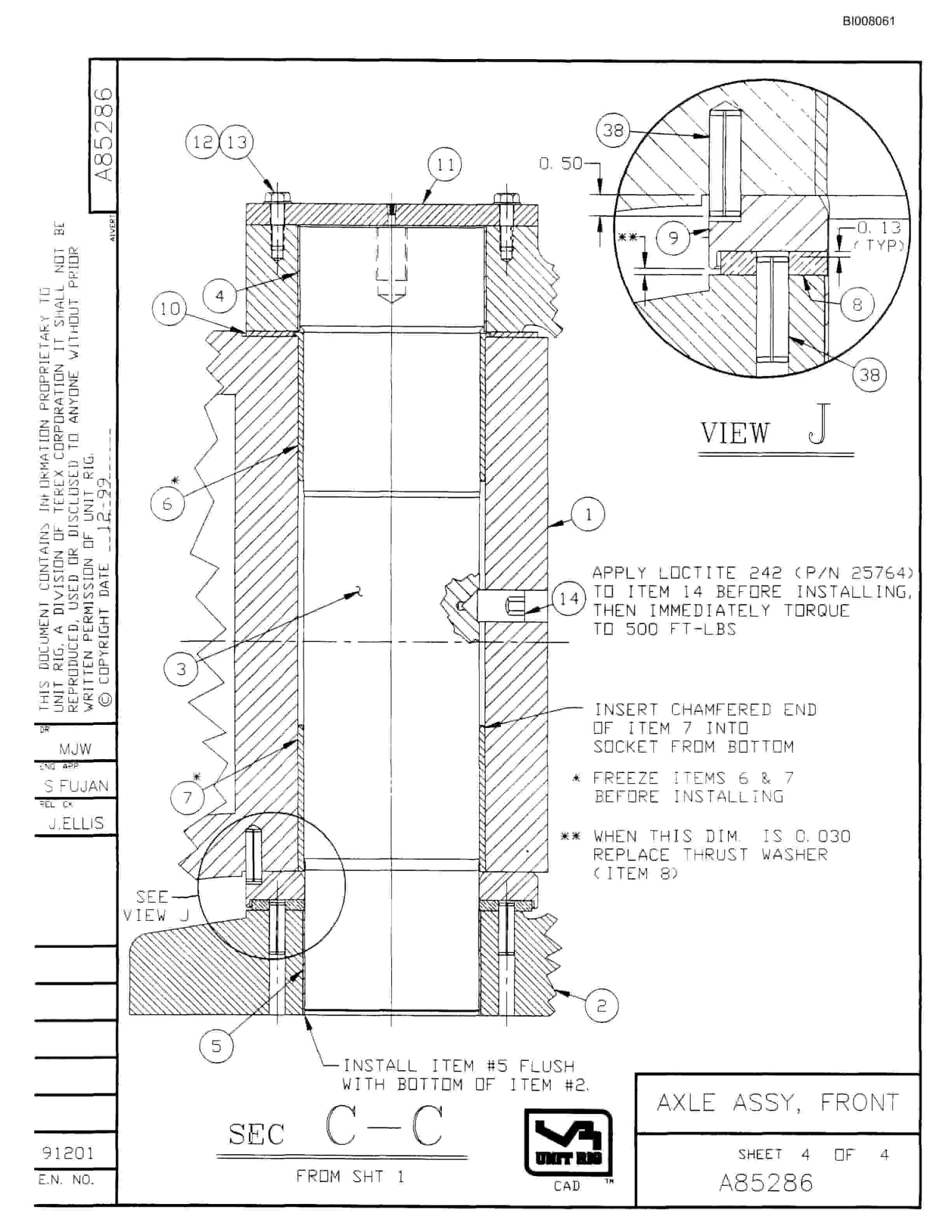 Bucyrus MT-5500 Parts Catalog BI008061-2