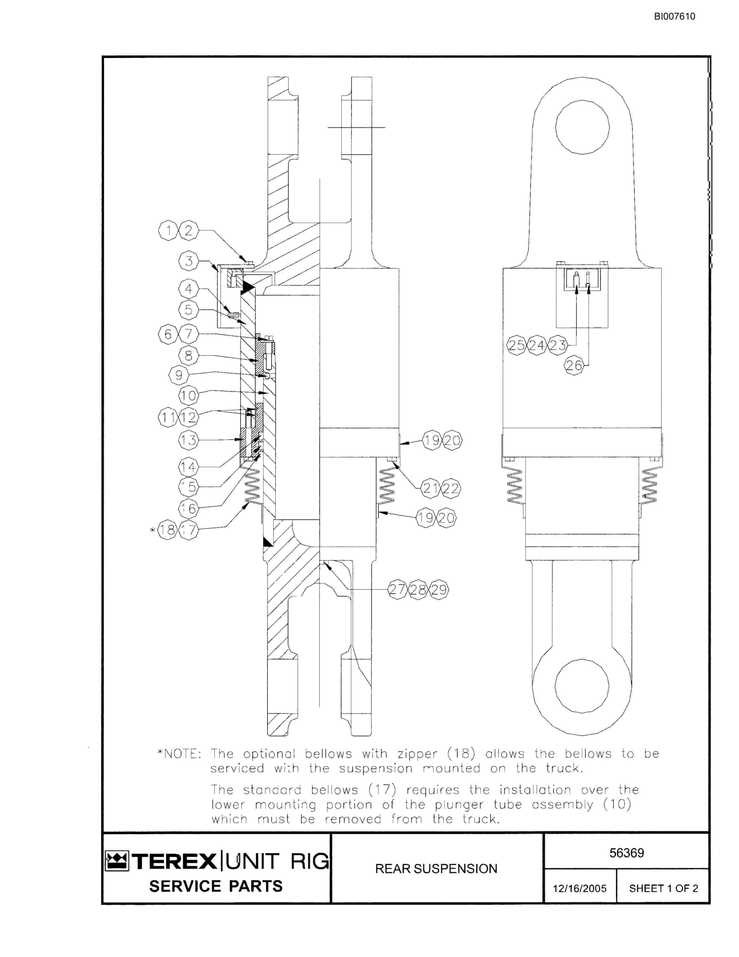 Bucyrus MT-5500B Parts Catalog BI007610-4