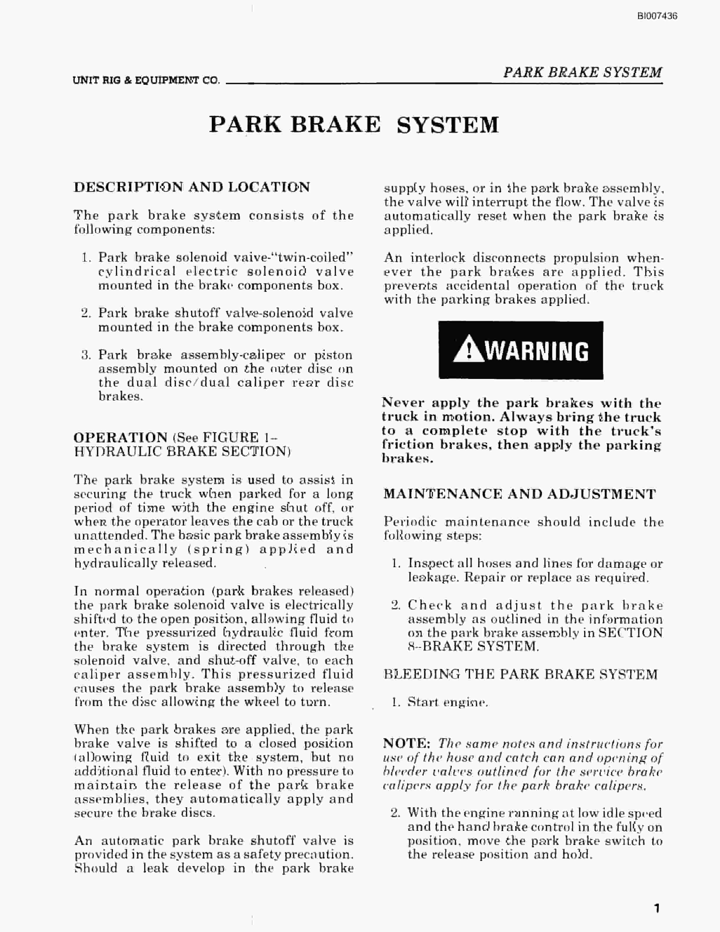 Bucyrus MT1900 Mechanical Technical Manual BI007436-2