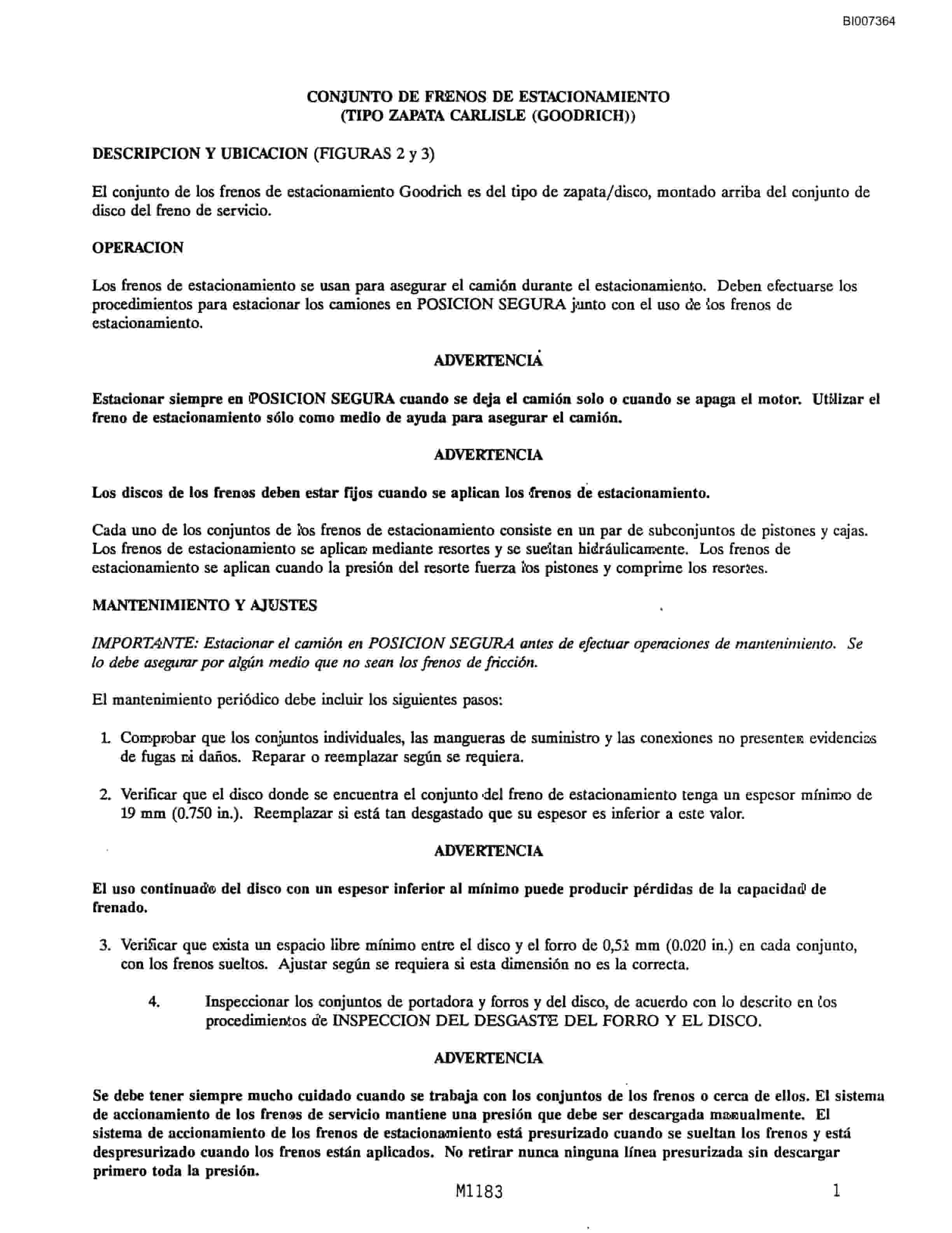 Bucyrus MT2120-4000 Technical Manual BI007364-5