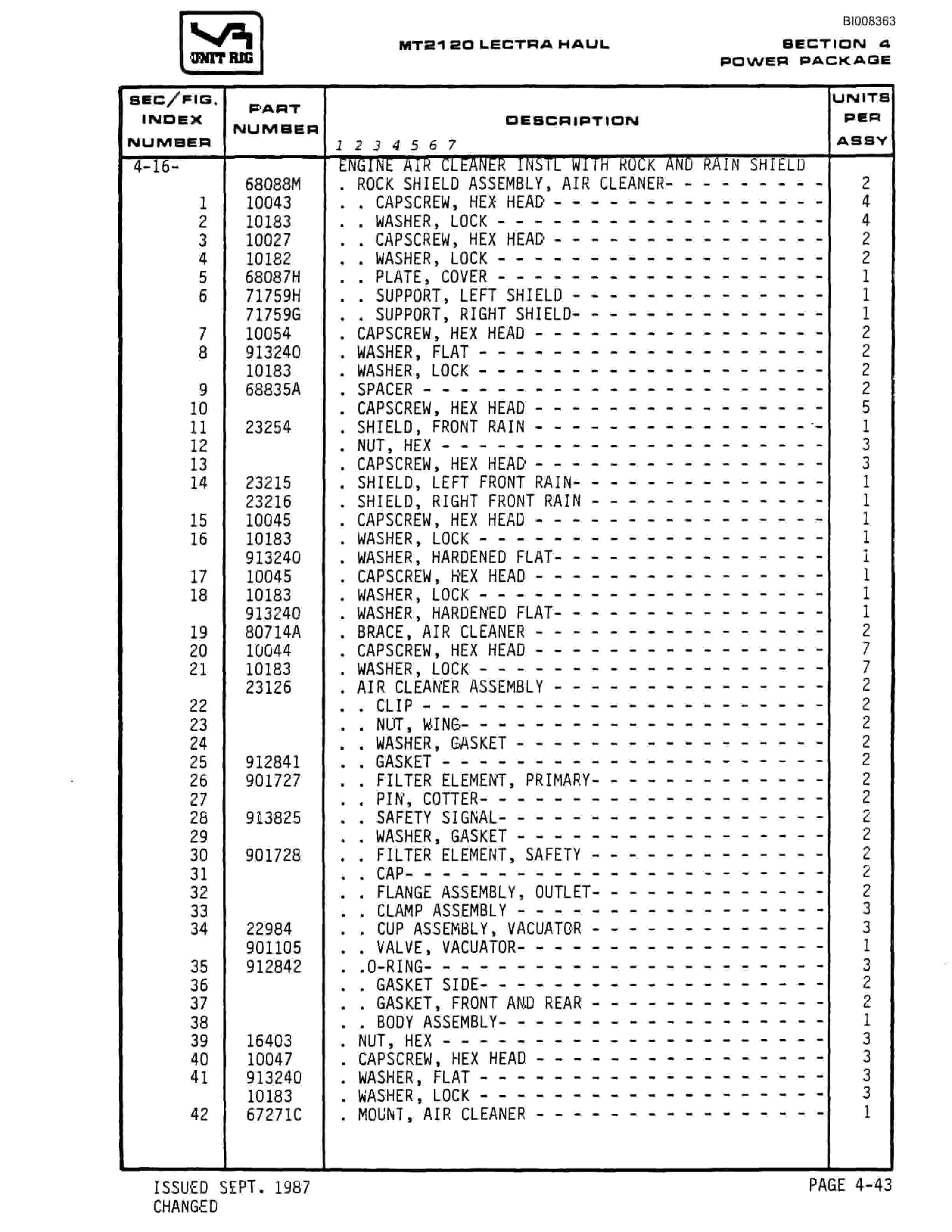 Bucyrus MT2120 Lectra Haul Truck Illustrated Parts Catalog BI008363-2