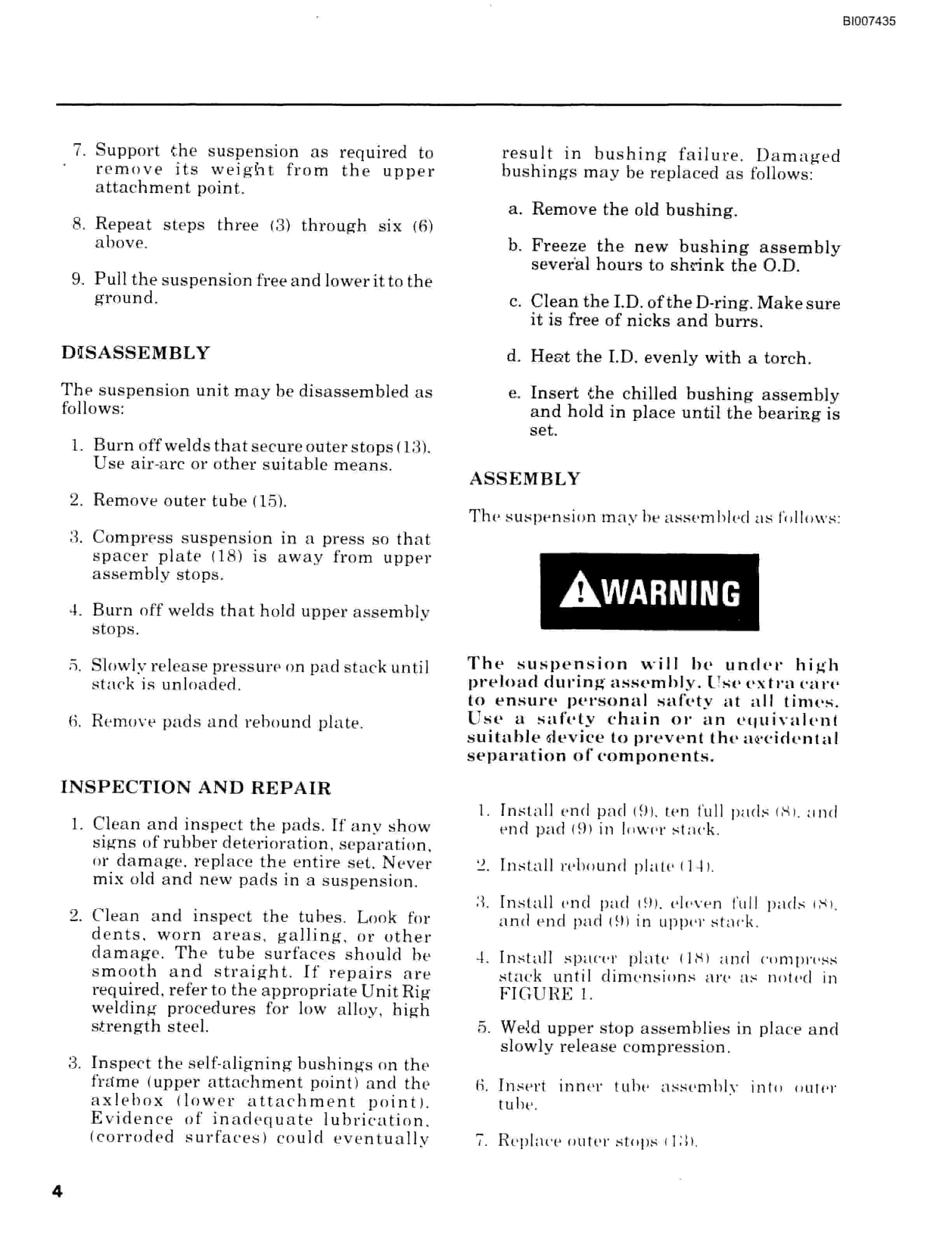 Bucyrus MT2120 Mechanical Technical Manual BI007435-5