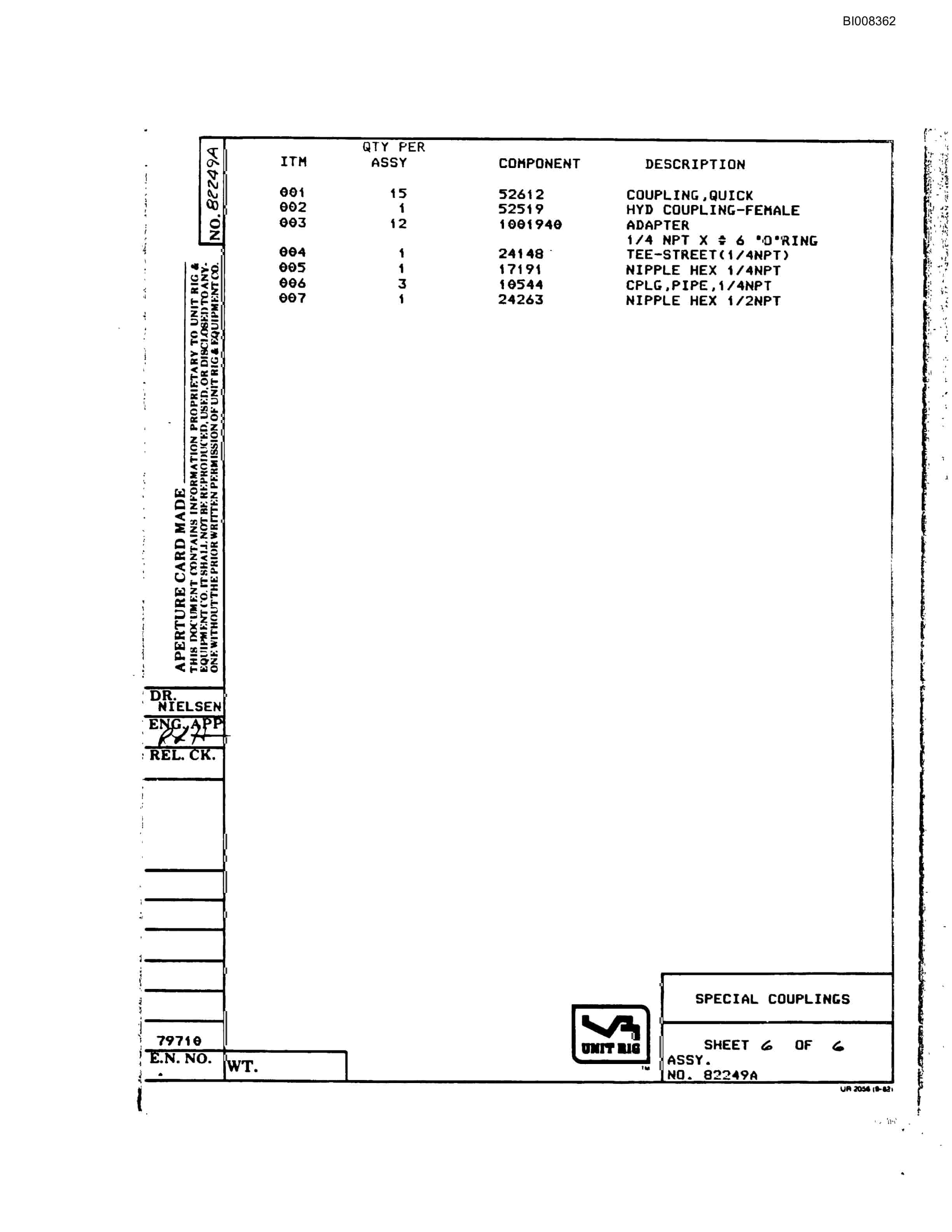 Bucyrus MT2120 Parts Catalog BI008362-3