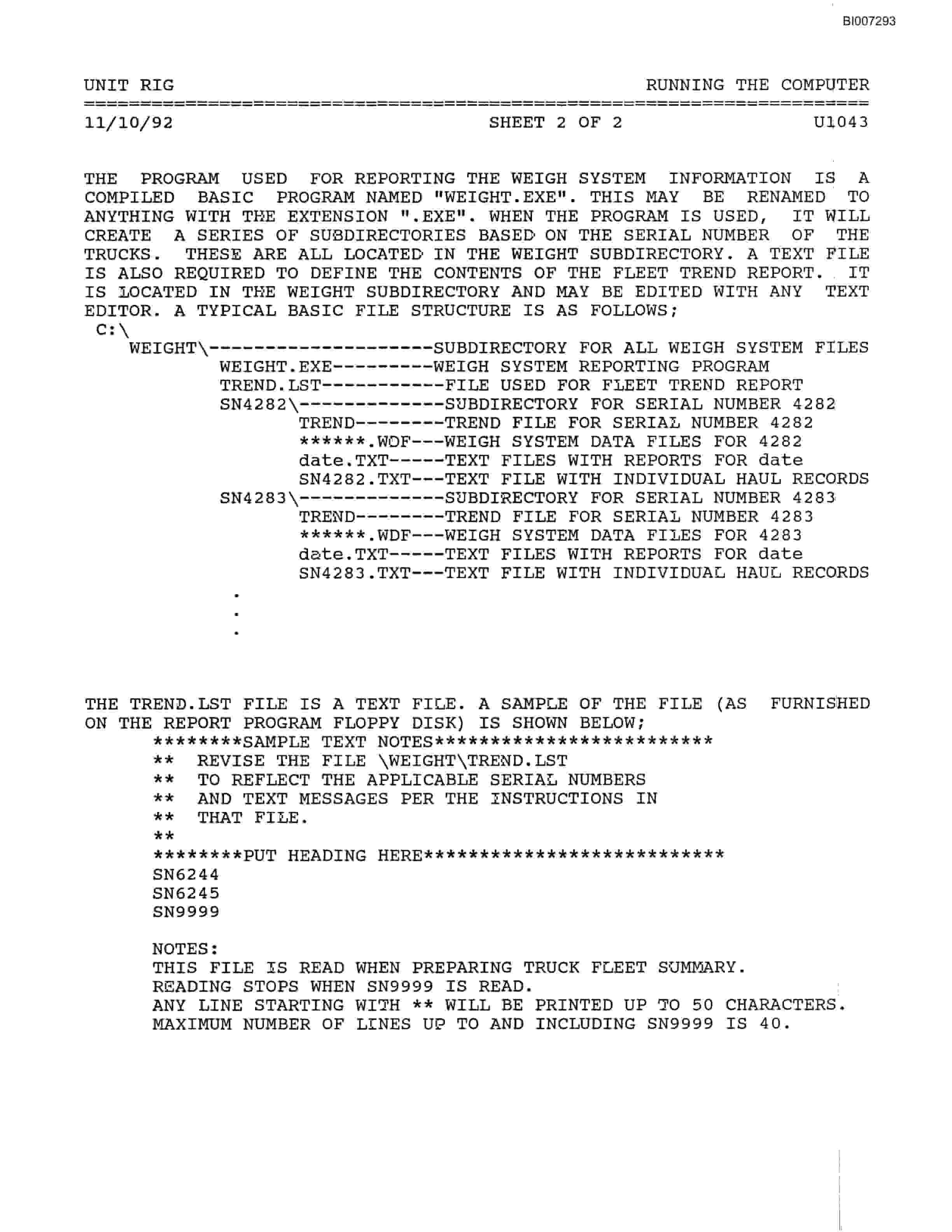 Bucyrus National Steel MT3700 Technical Manual BI007293-3