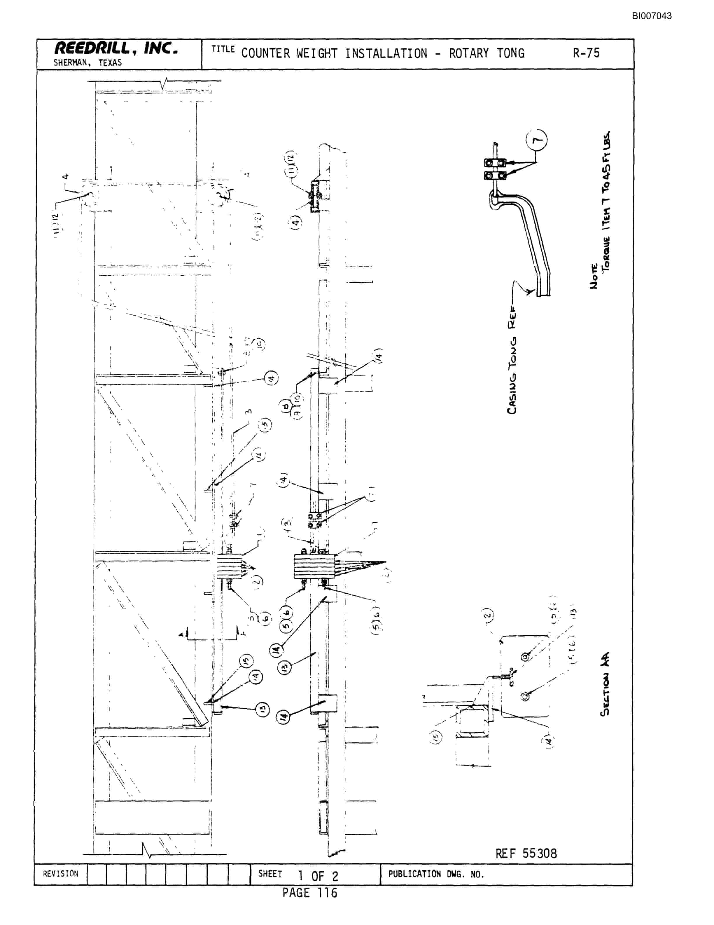 Bucyrus R-75 Parts Catalog BI007043-3