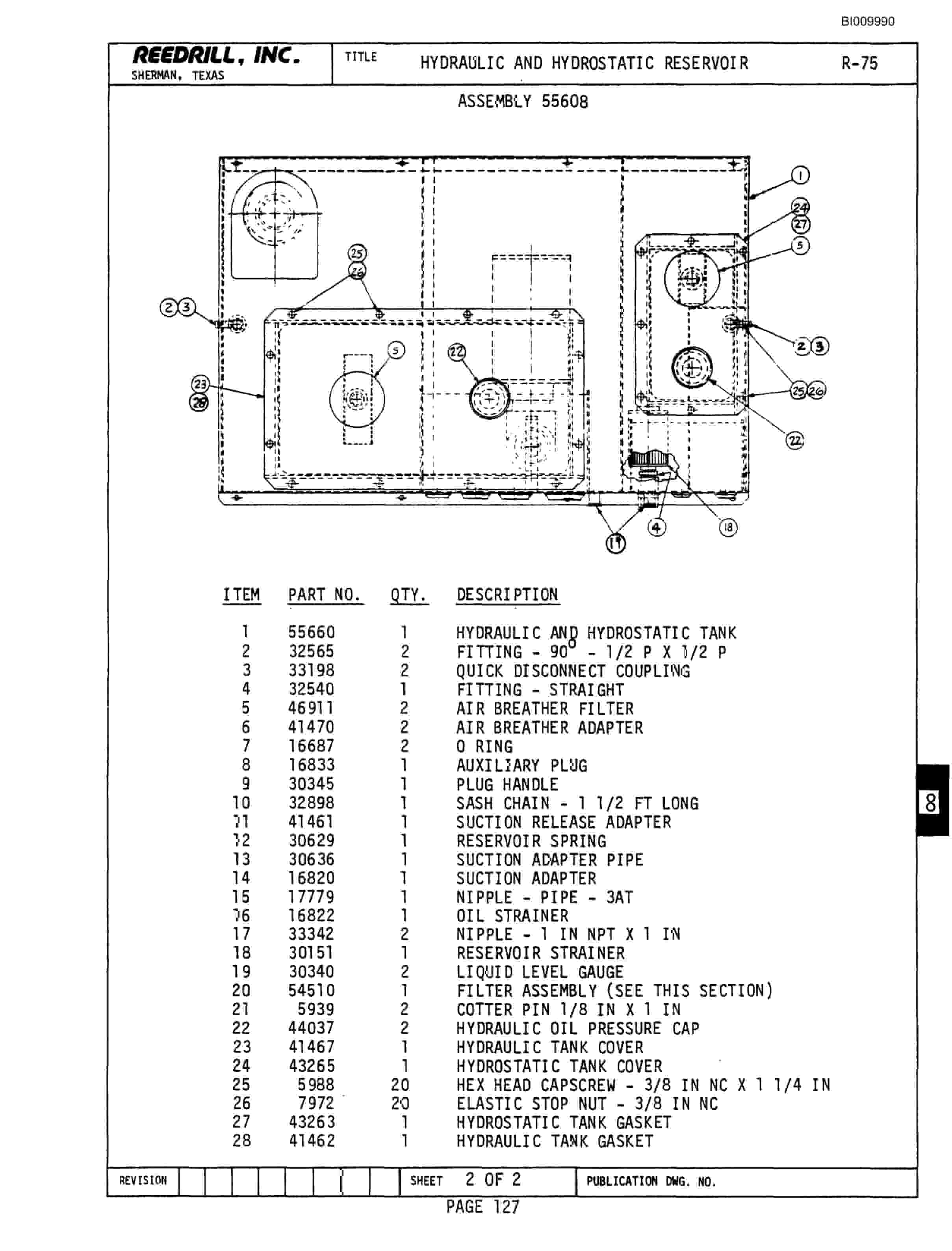 Bucyrus R-75 Parts Catalog BI009990-4