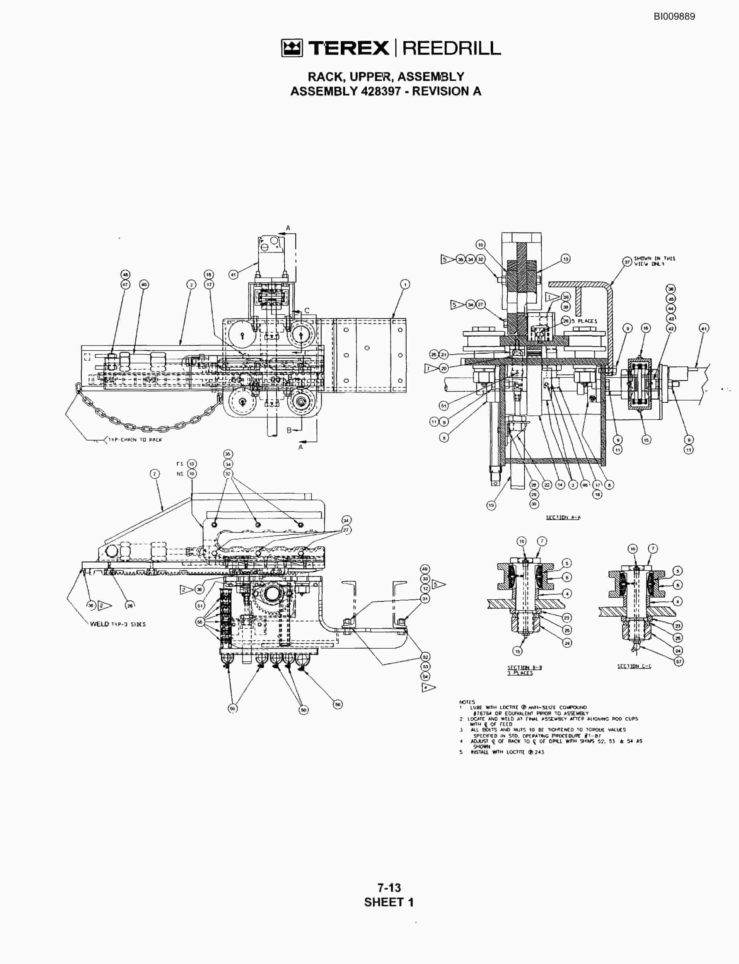 Bucyrus R20C Track Drill Parts Catalog BI009889-4