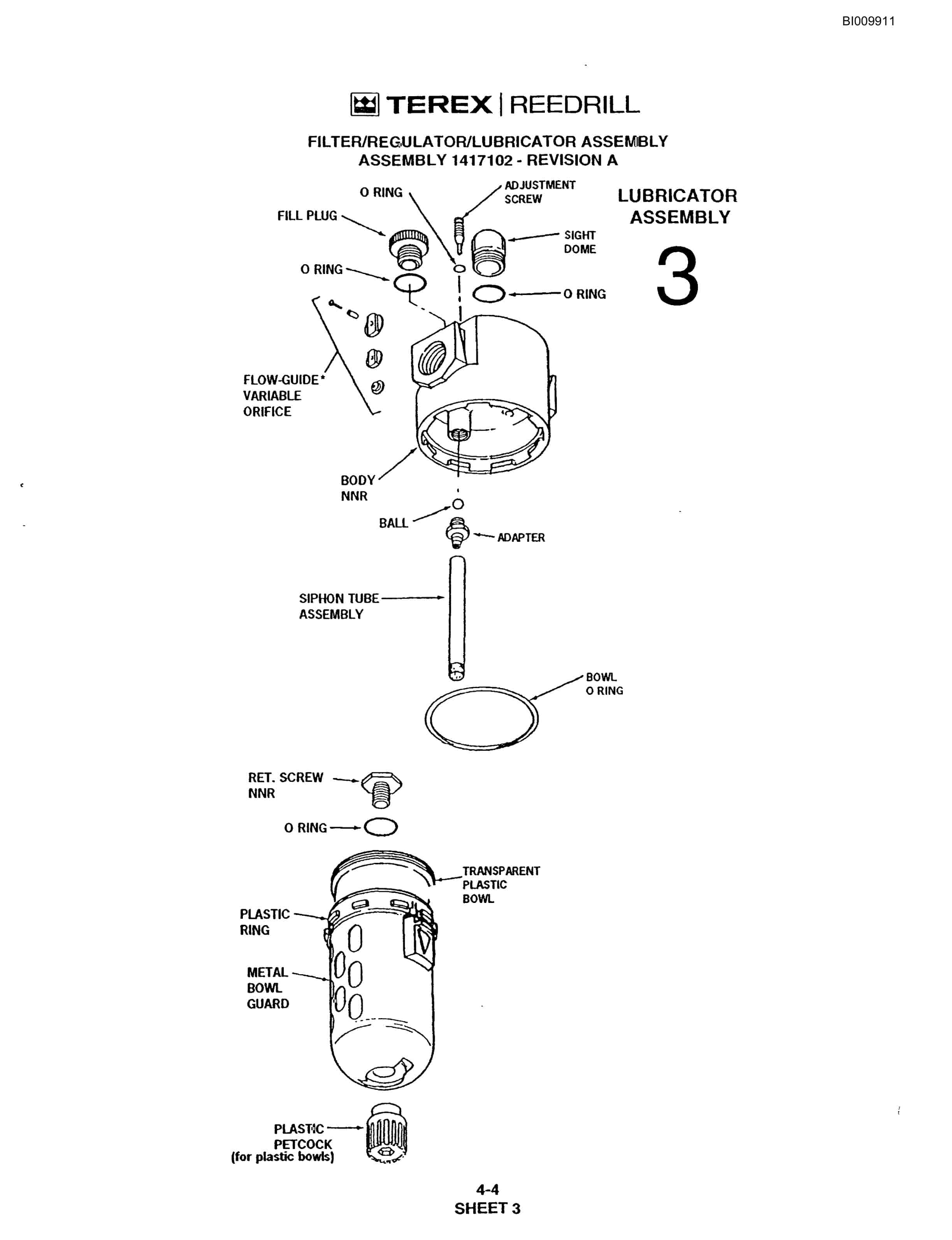 Bucyrus R20C Track Drill Parts Catalog BI009911-2