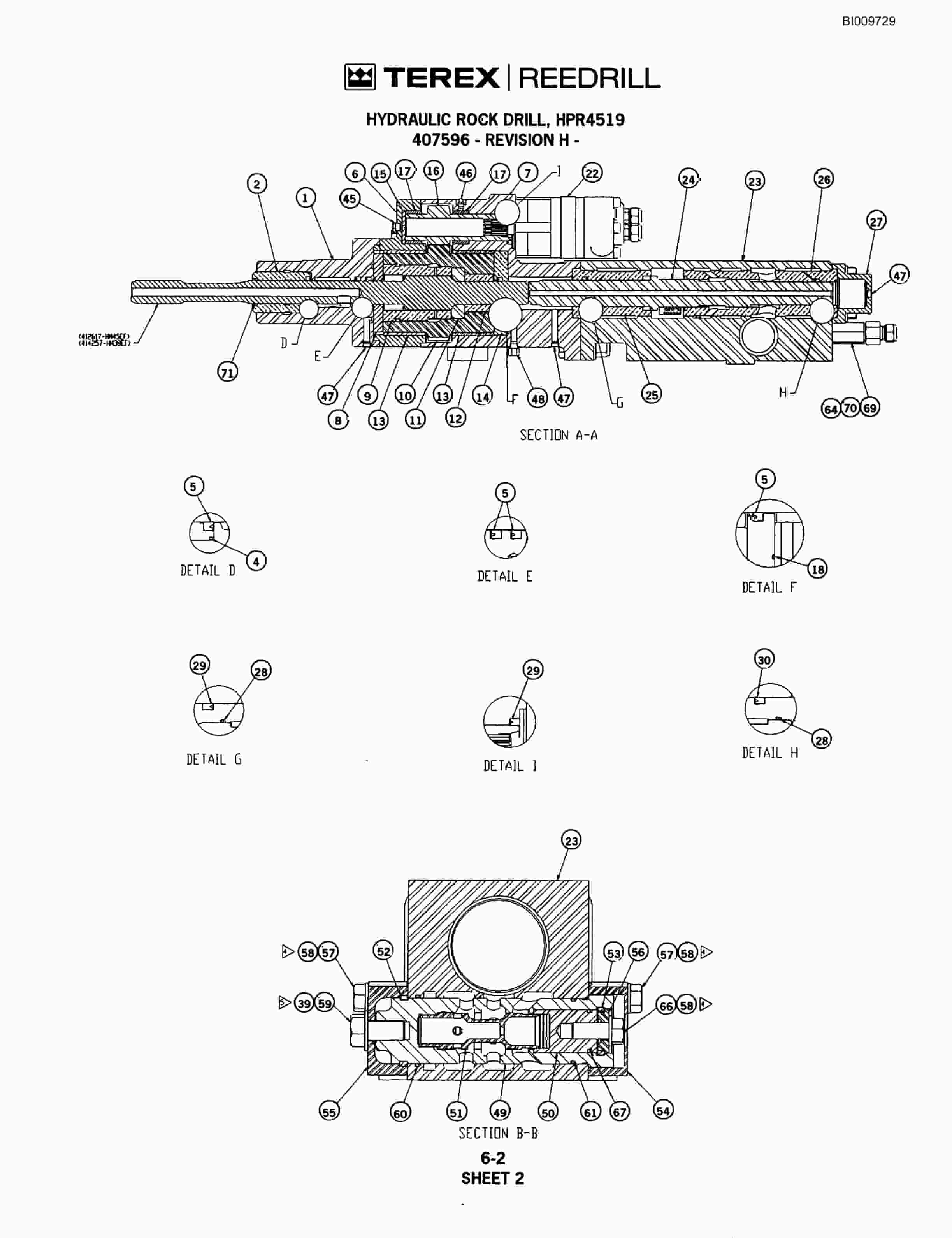 Bucyrus R20T-45 Parts Catalog BI009729-3