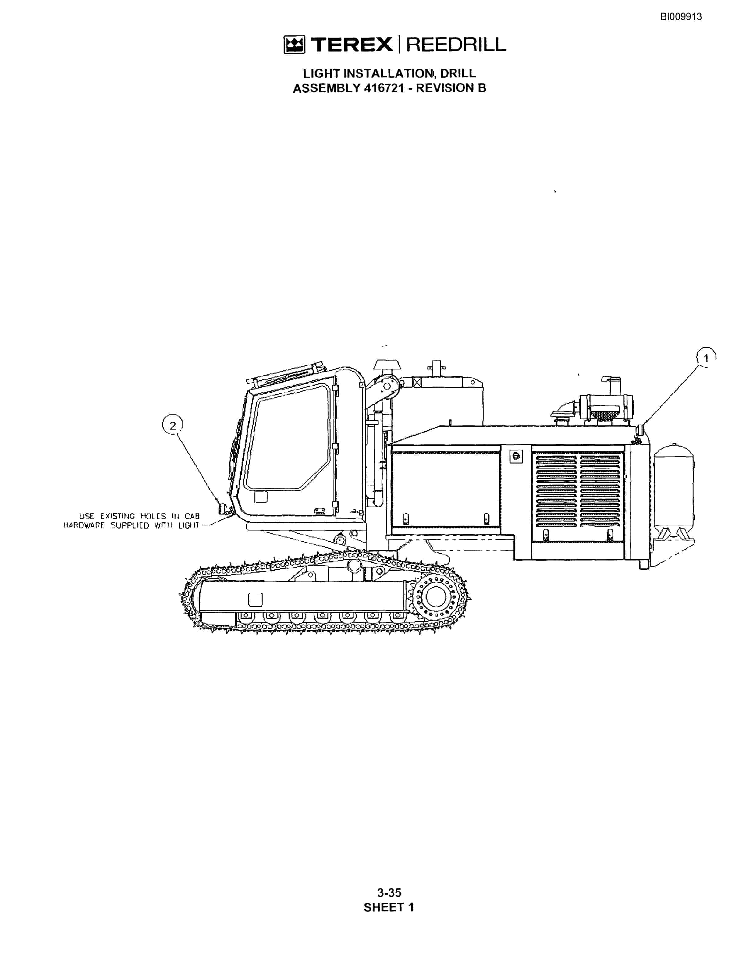 Bucyrus R20T-51 Track Drill Parts Catalog BI009913-2