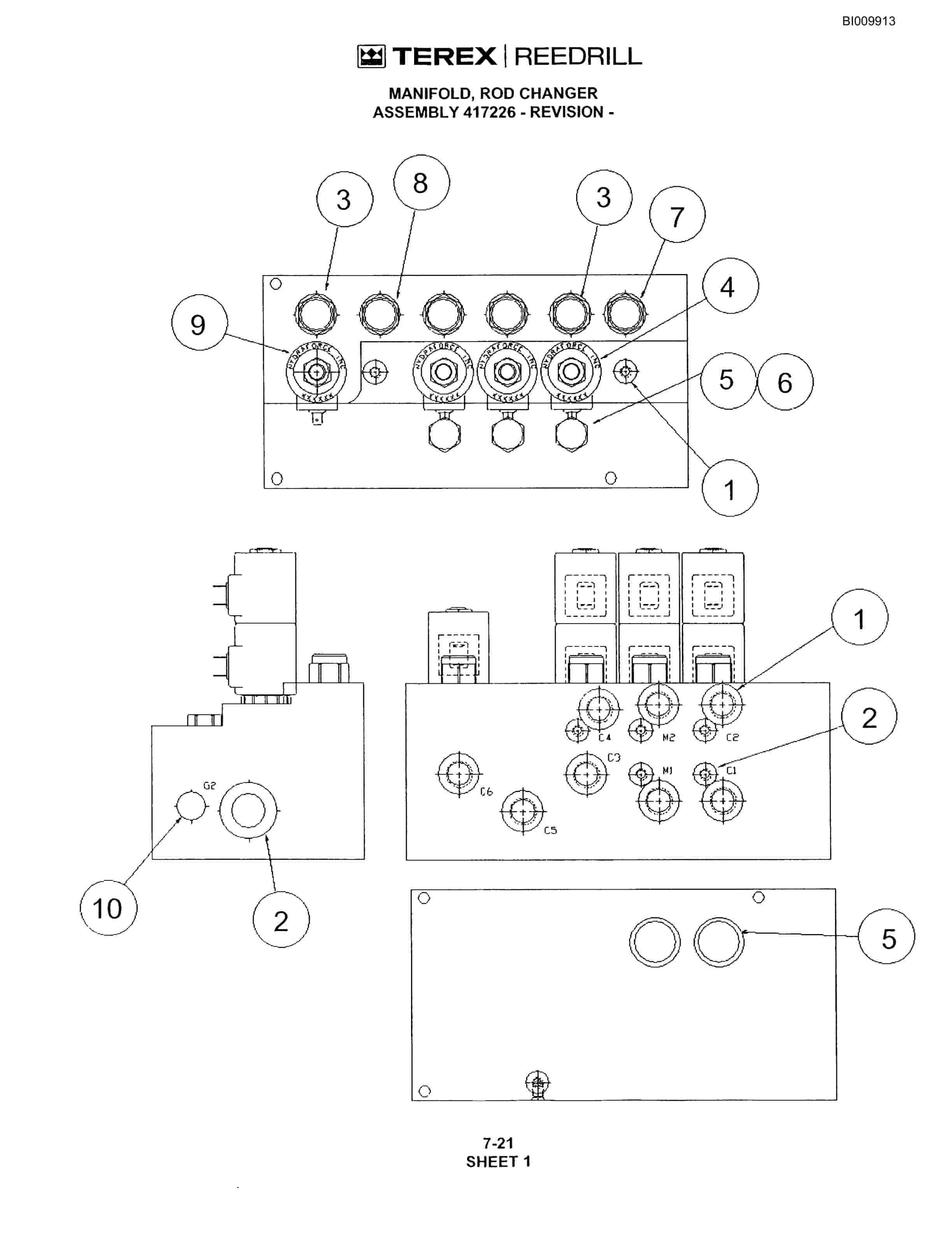 Bucyrus R20T-51 Track Drill Parts Catalog BI009913-5