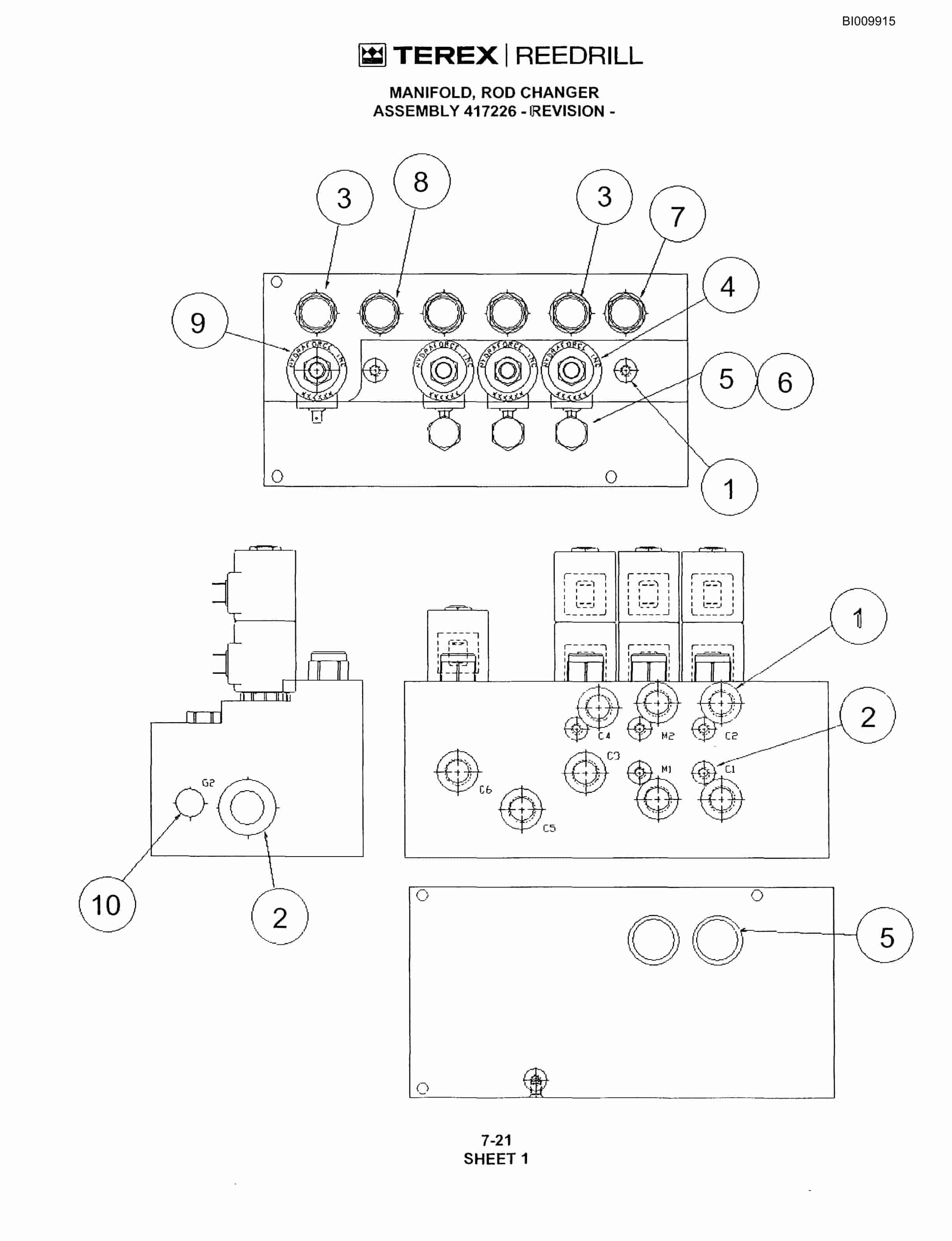 Bucyrus R20T-51 Track Drill Parts Catalog BI009915-5