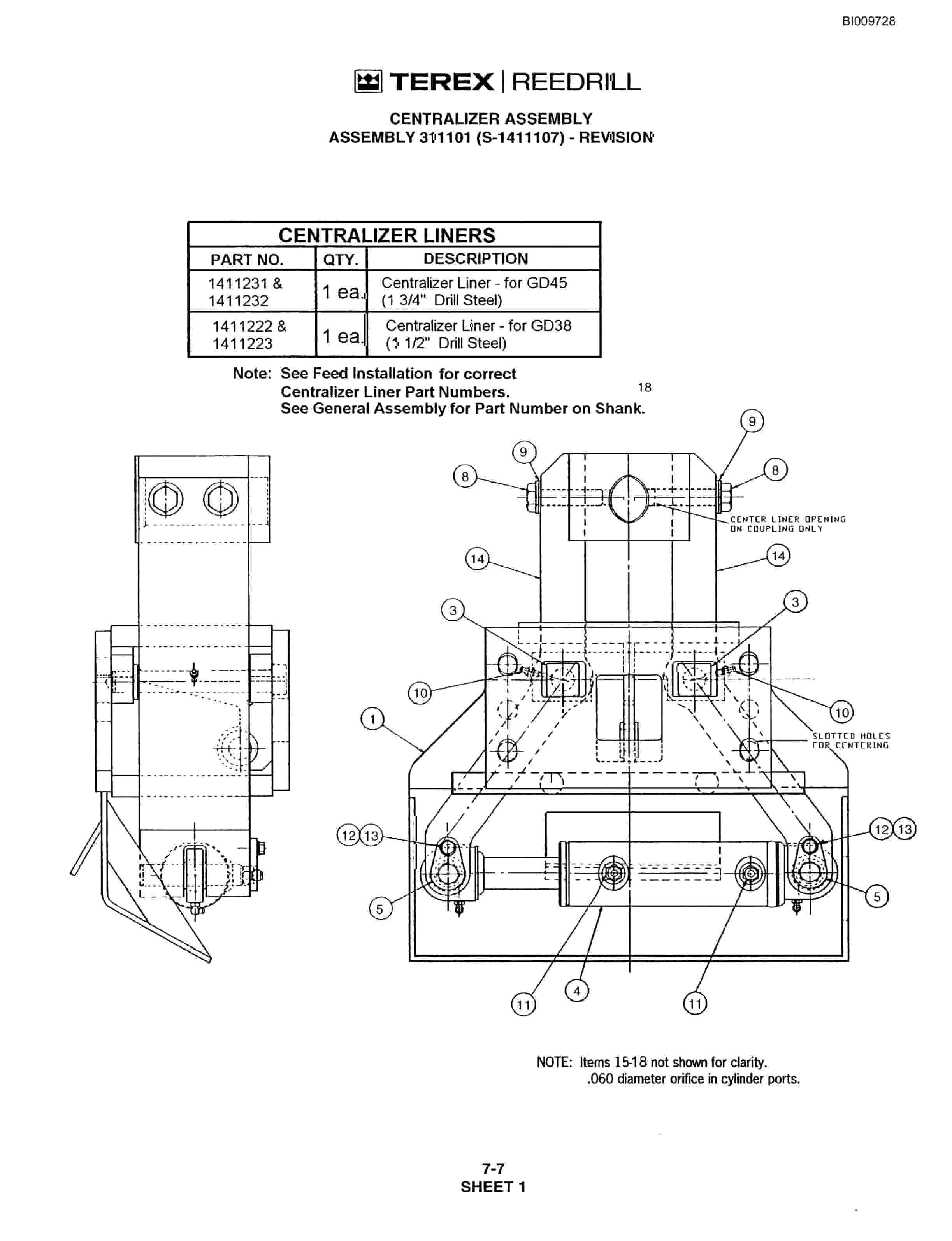 Bucyrus R20T Track Drill Parts Catalog BI009728-4