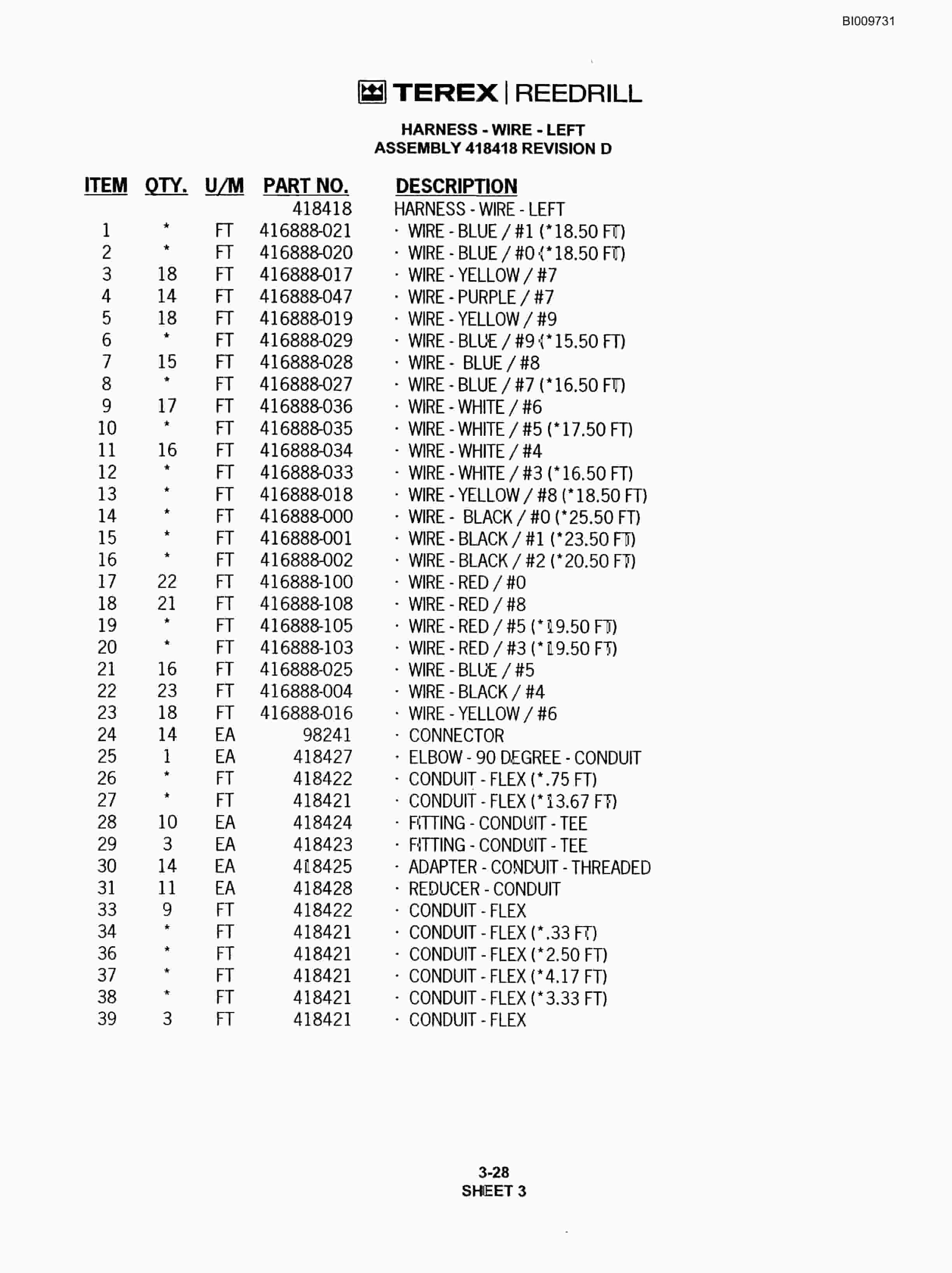 Bucyrus R20T Track Drill Parts Catalog BI009731-2