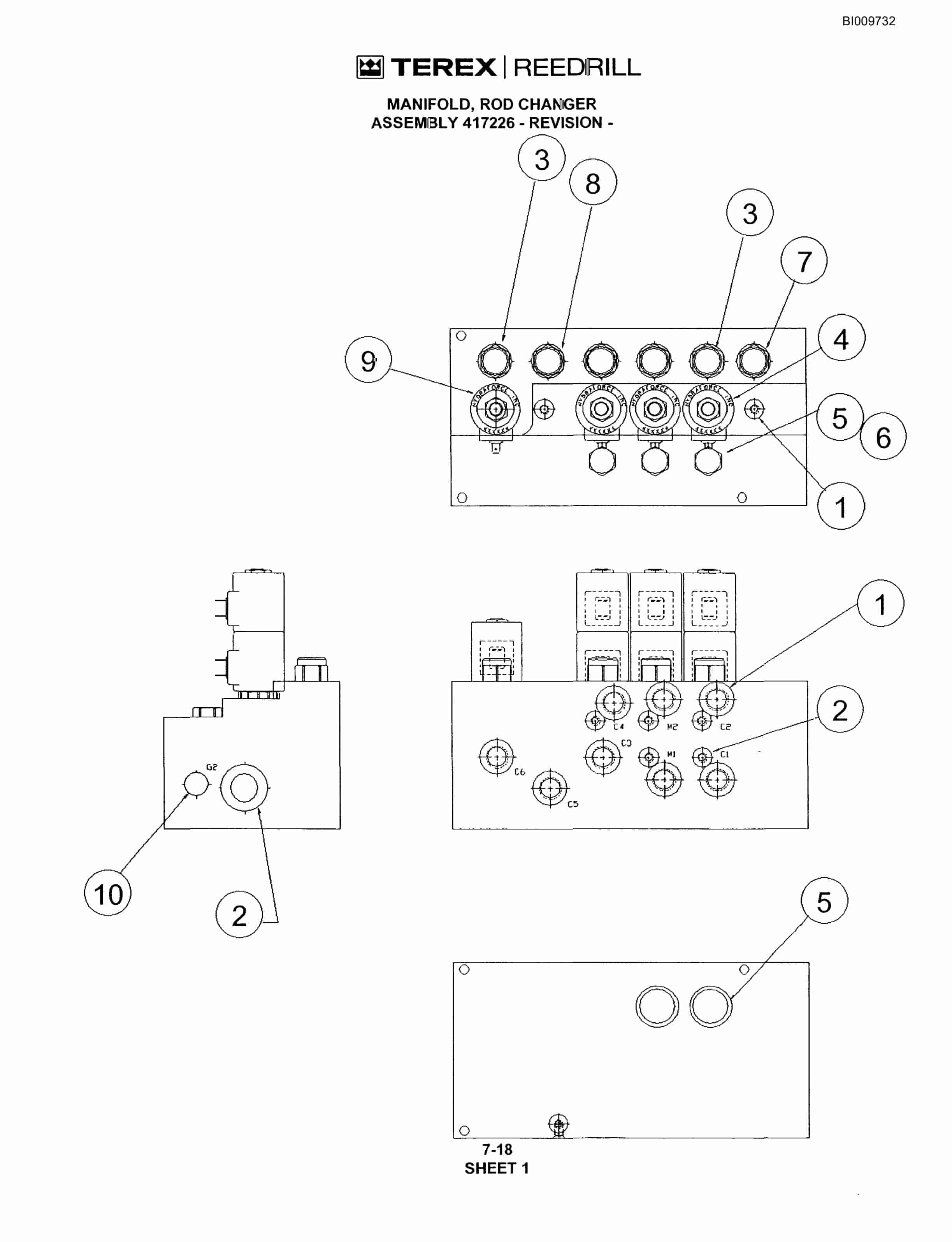 Bucyrus R20T Track Drill Parts Catalog BI009732-5
