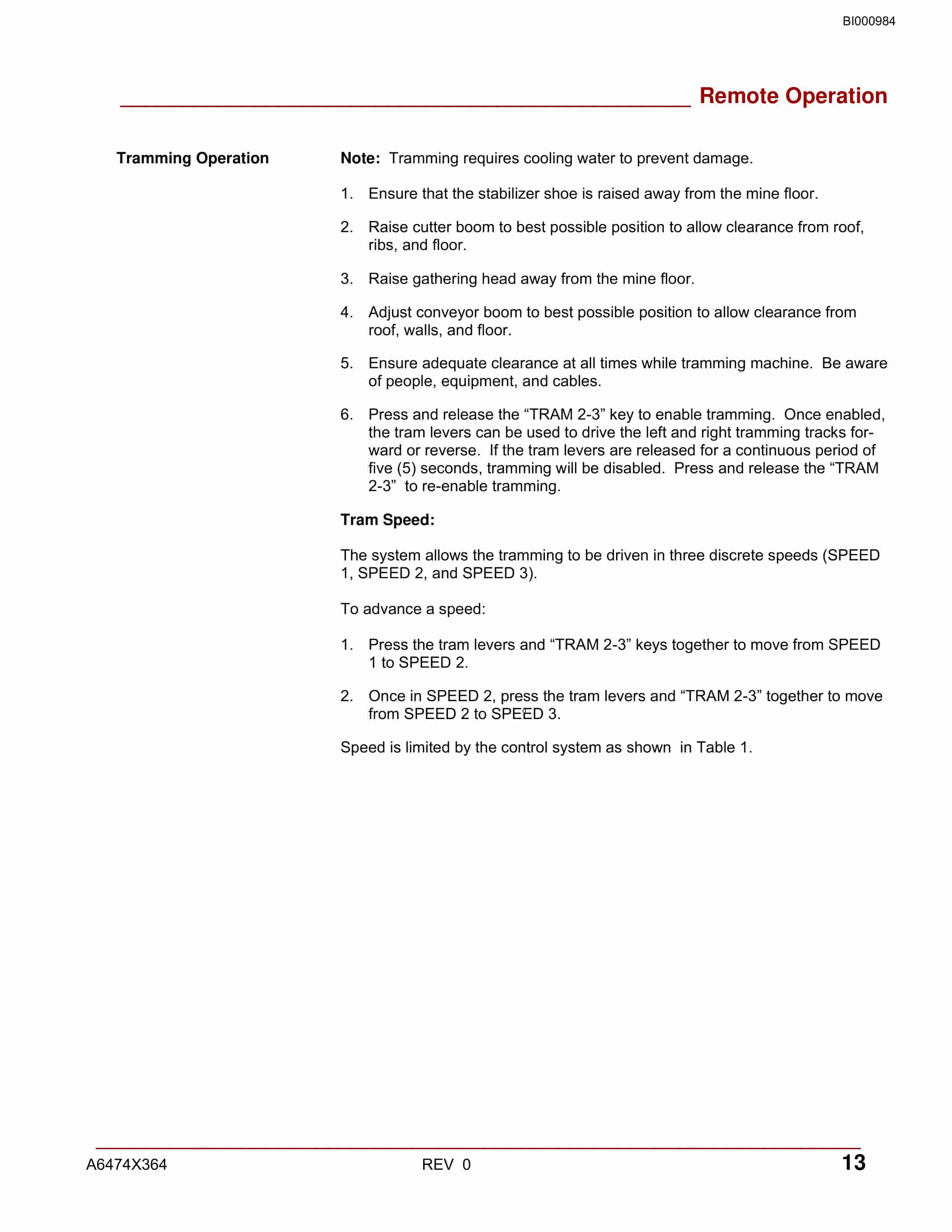 Bucyrus Radio Remote Super Simpson Operation Manual BI000984-2