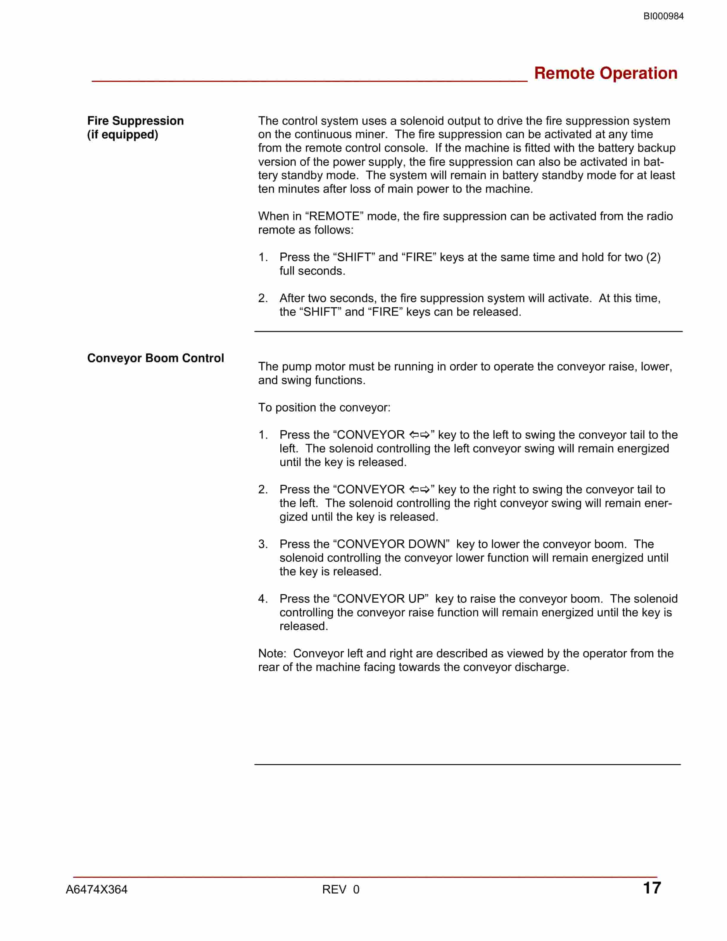 Bucyrus Radio Remote Super Simpson Operation Manual BI000984-3