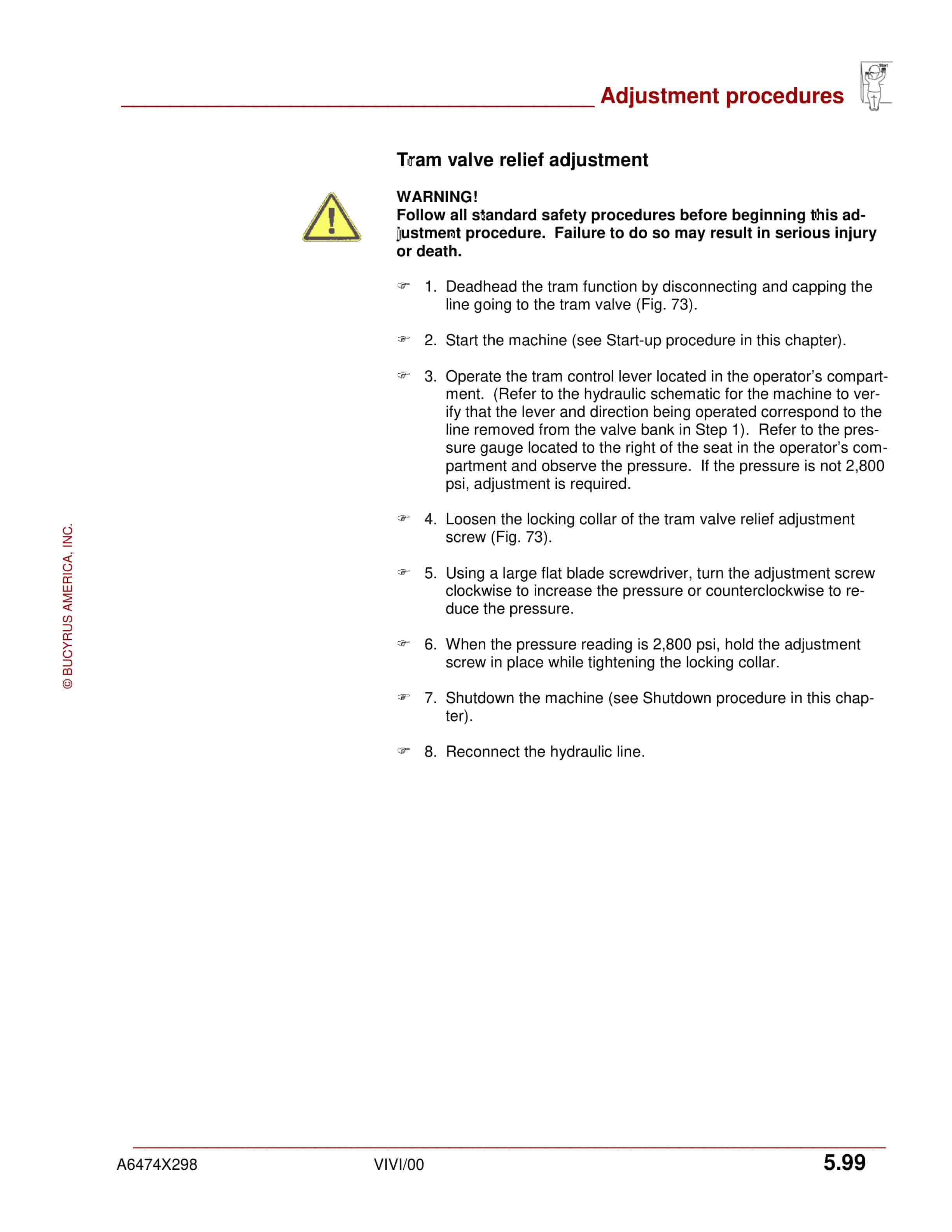 Bucyrus RB1-85L Roof Bolter Operation Manual A6474X298 5 Bucyrus RB1-85L Roof Bolter Operation Manual A6474X298 - Image 5