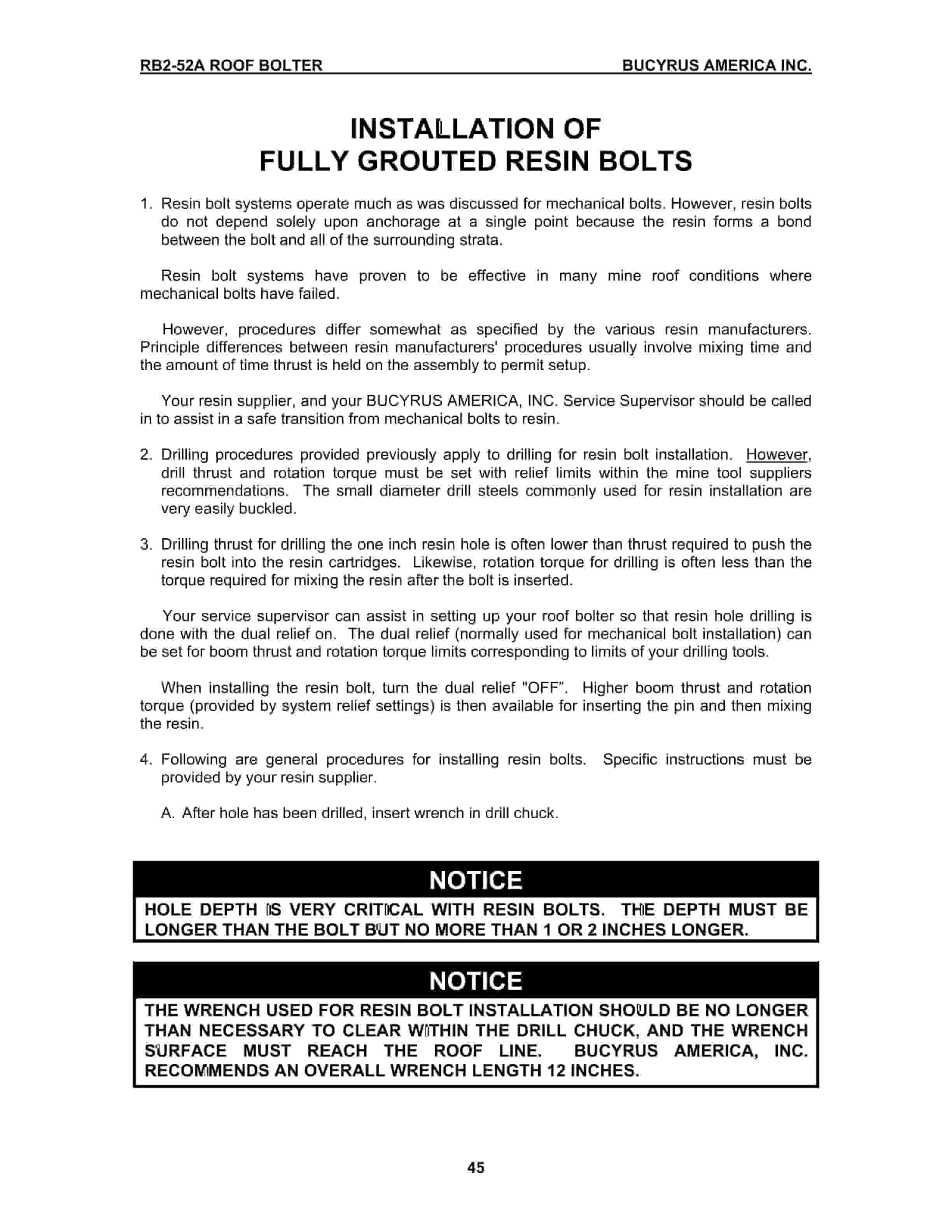 Bucyrus RB2-52A Roof Bolter Operation Manual A6474X175 3 Bucyrus RB2-52A Roof Bolter Operation Manual A6474X175 - Image 3