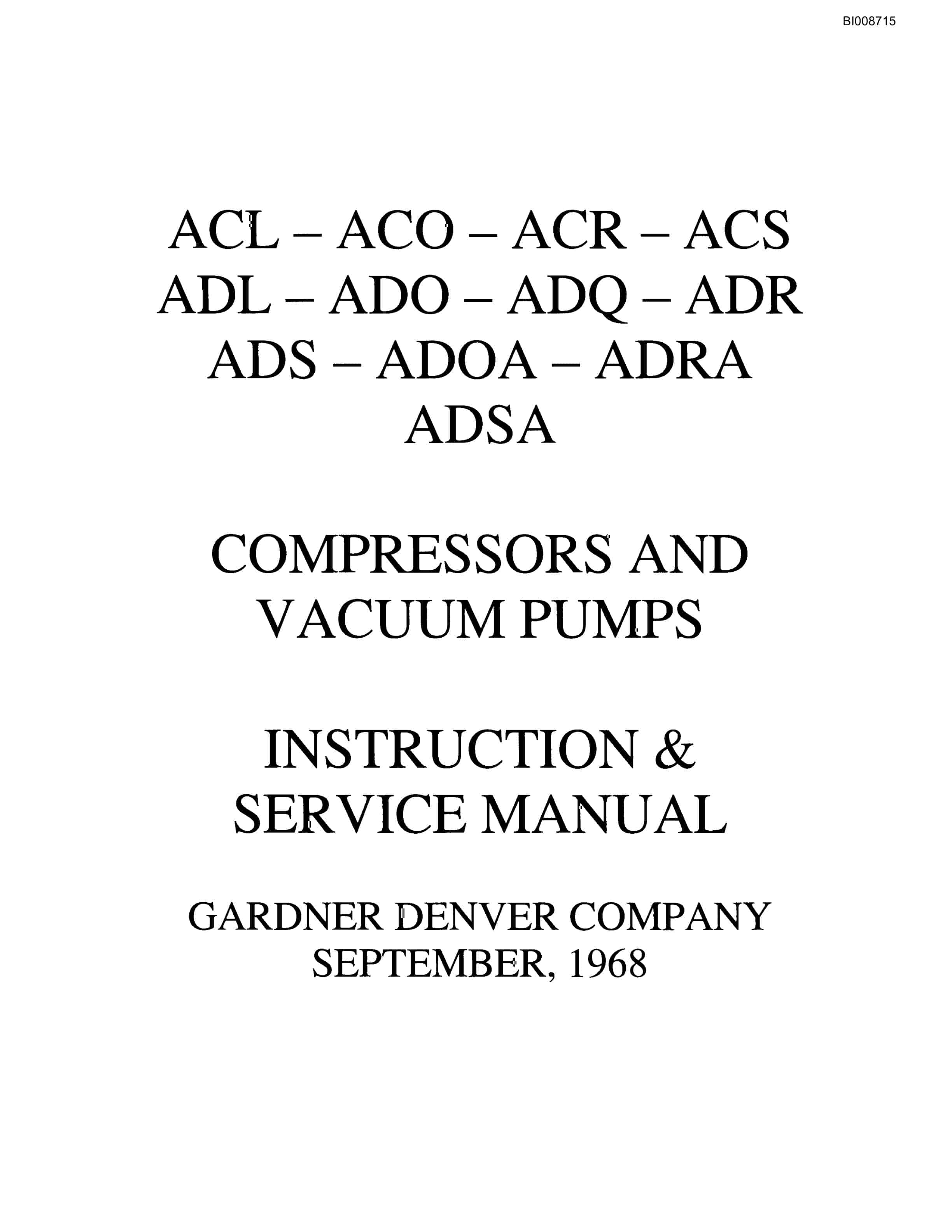 Bucyrus RDC-10 Parts Catalog BI008715-3