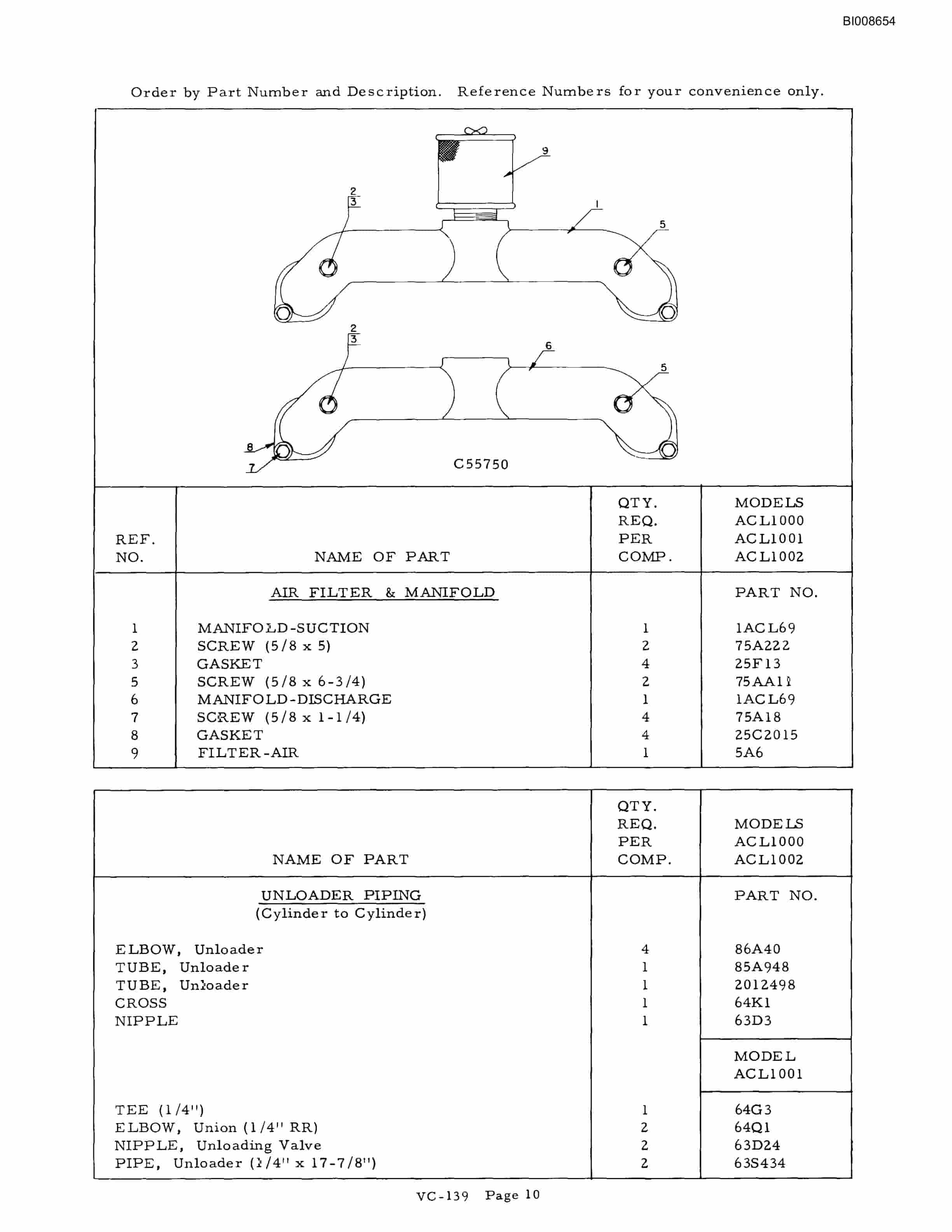 Bucyrus RDC-10 Rotary Blasthole Drill Parts Catalog BI008654-5