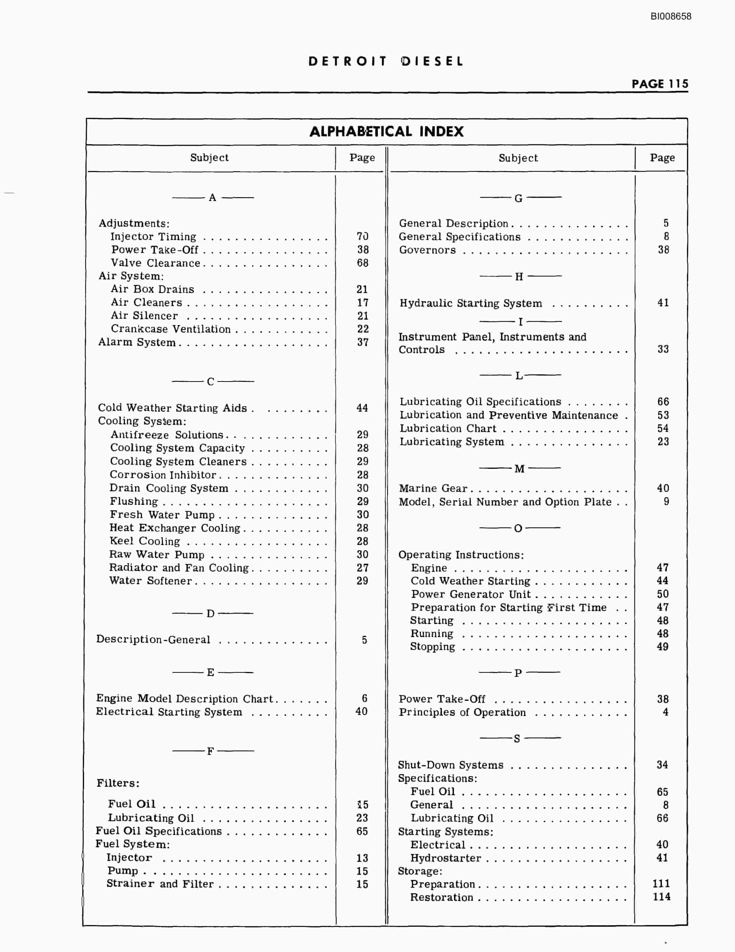 Bucyrus RDC-11B Parts Catalog BI008658-5