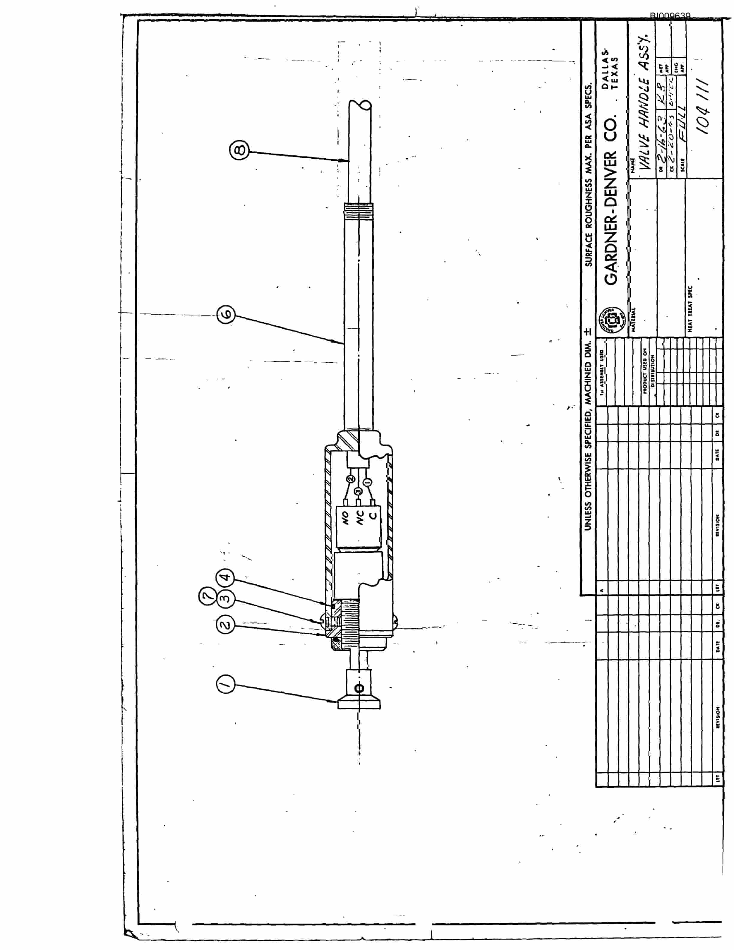 Bucyrus RDC-15 Composite Parts Catalog BI009639-2