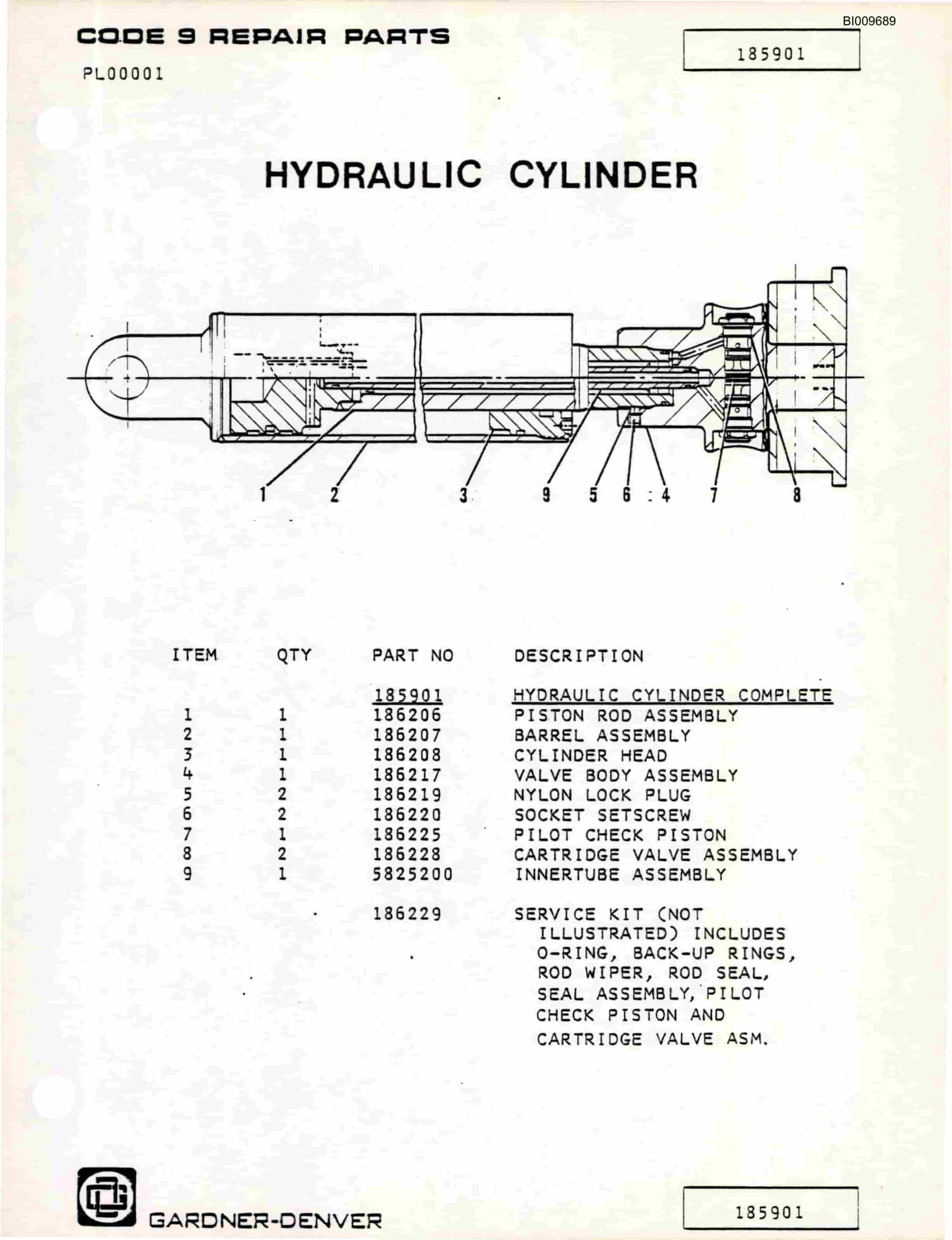 Bucyrus RDC-16-990 Parts Catalog BI009689-2