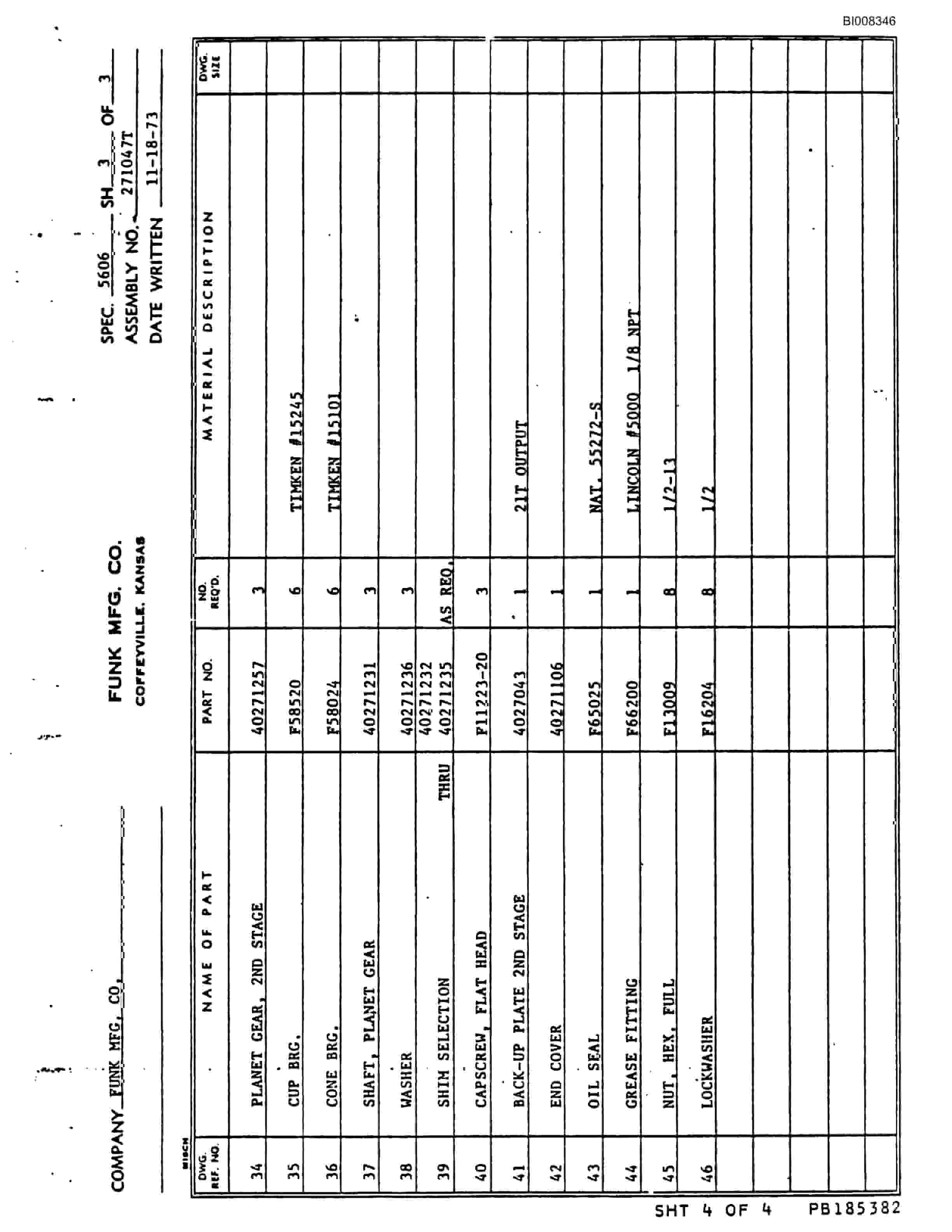 Bucyrus RDC-16 Blasthole Drill Parts Catalog BI008346-3