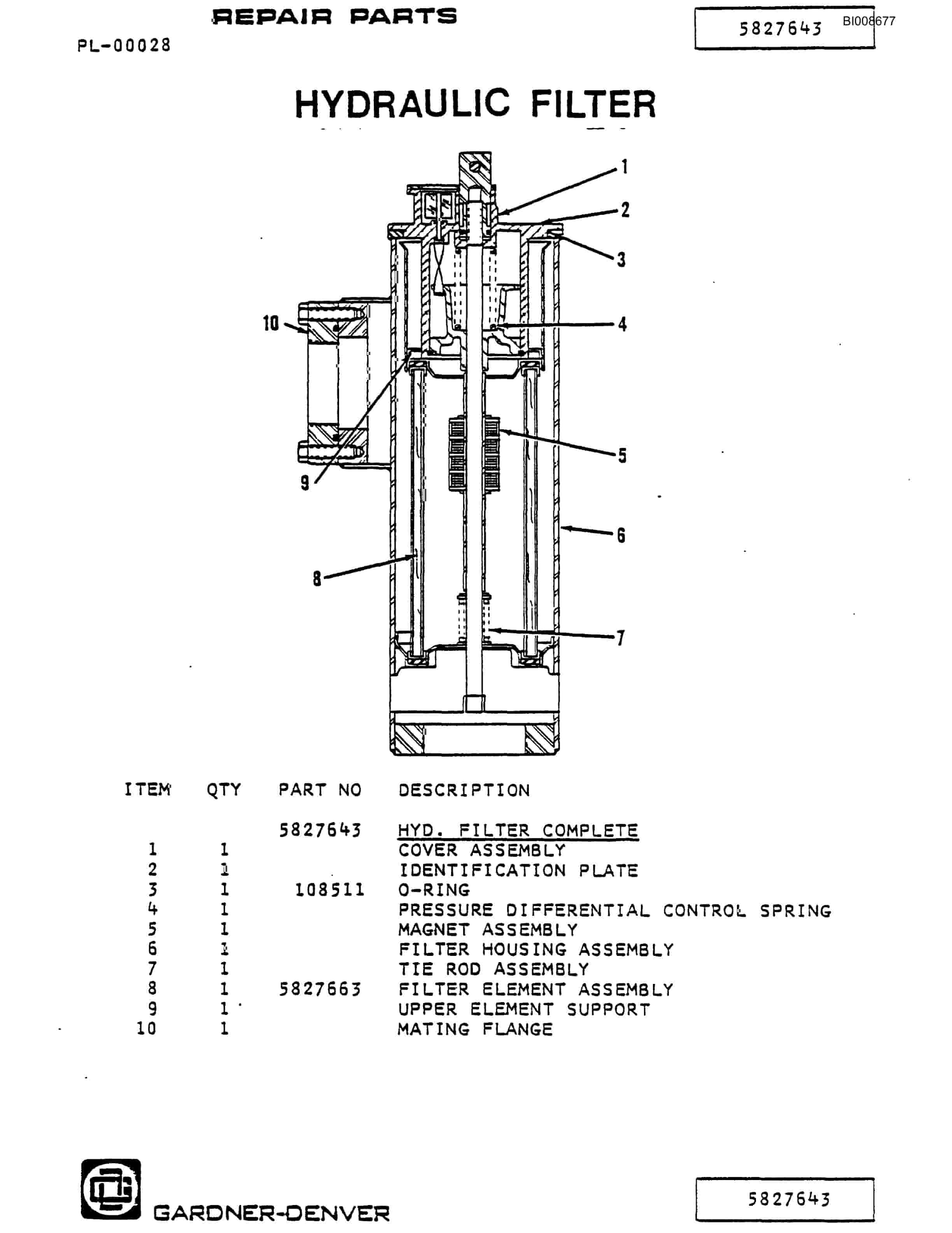 Bucyrus RDC-16 Blasthole Drill Parts Catalog BI008677-2