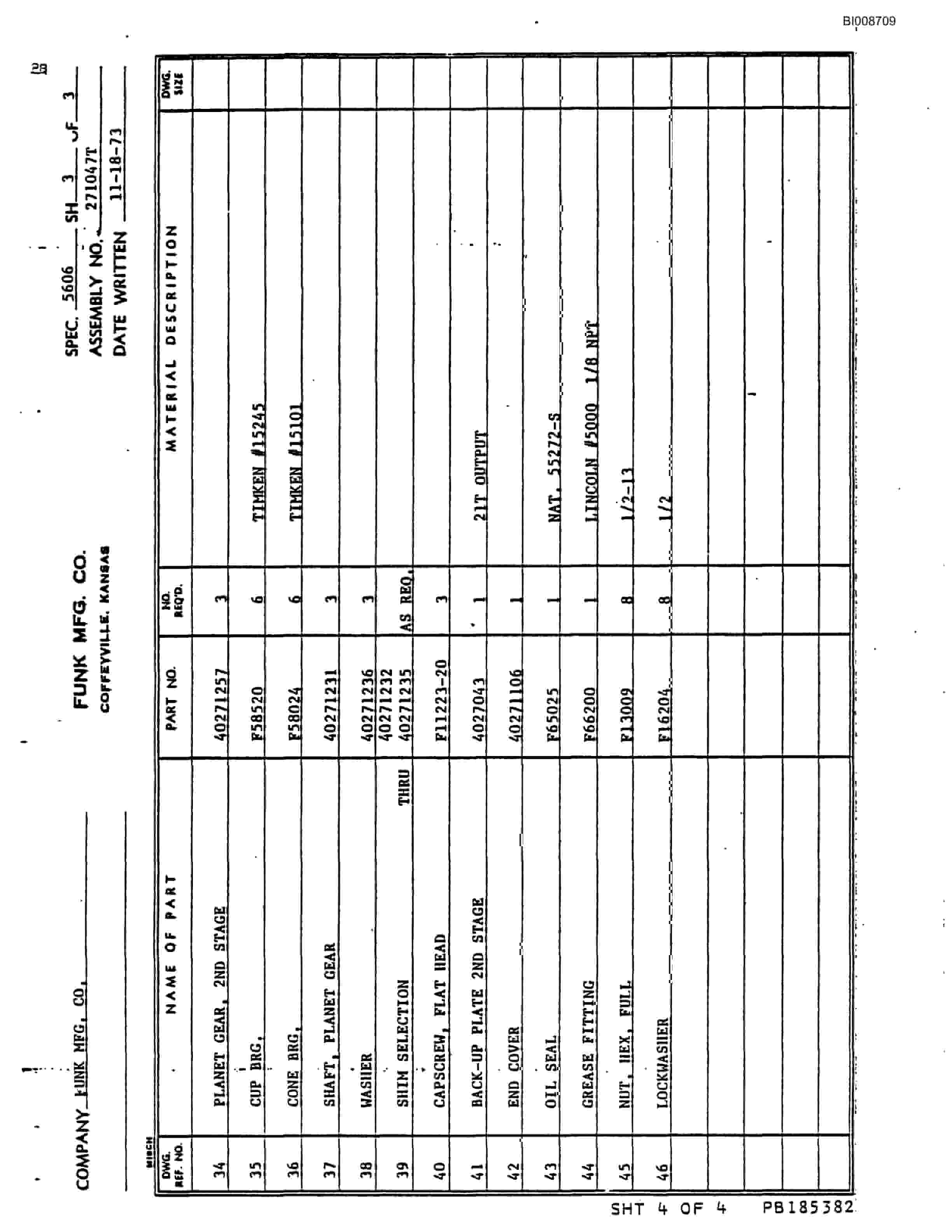 Bucyrus RDC-16 Blasthole Drill Parts Catalog BI008709-2
