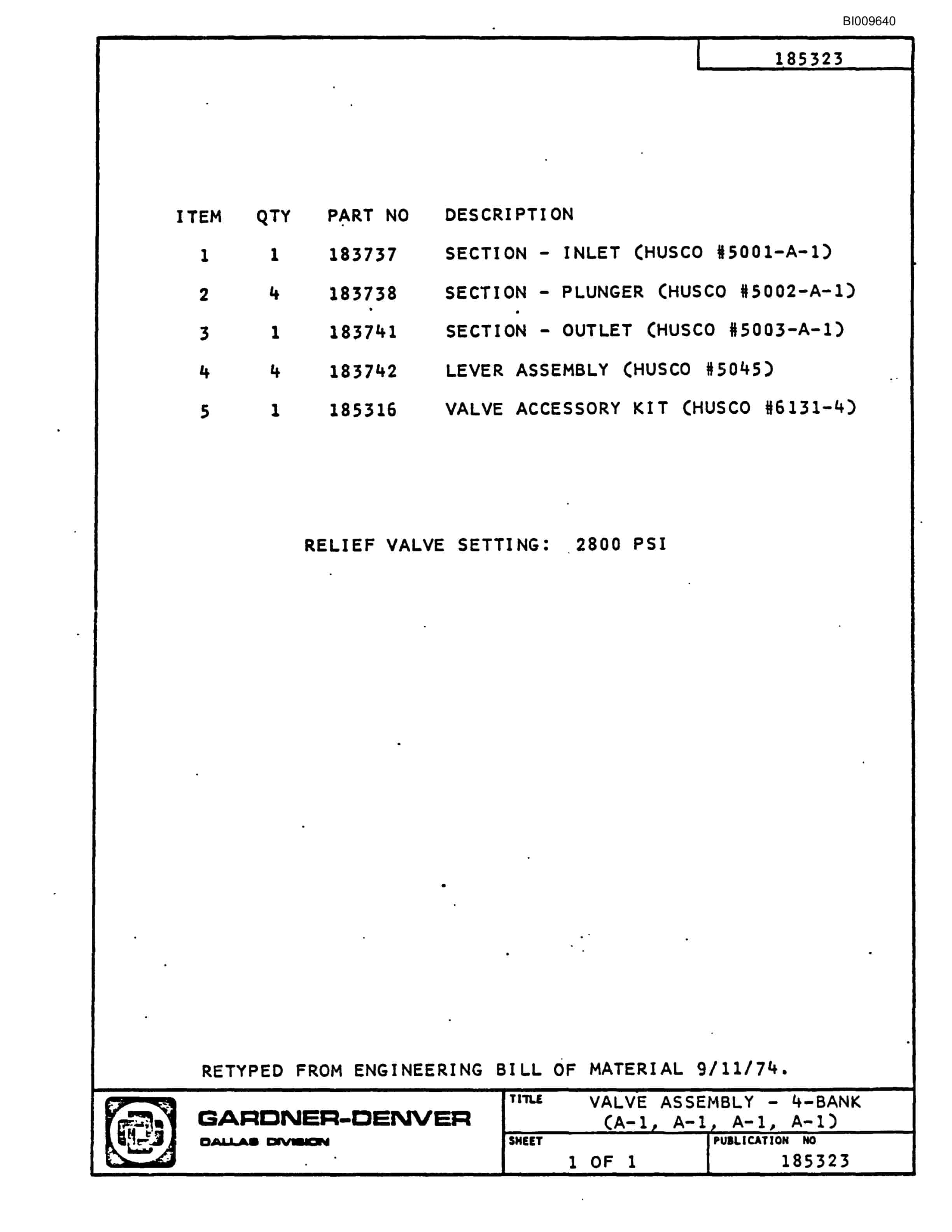 Bucyrus RDC-16 Blasthole Drill Parts Catalog BI009640-3