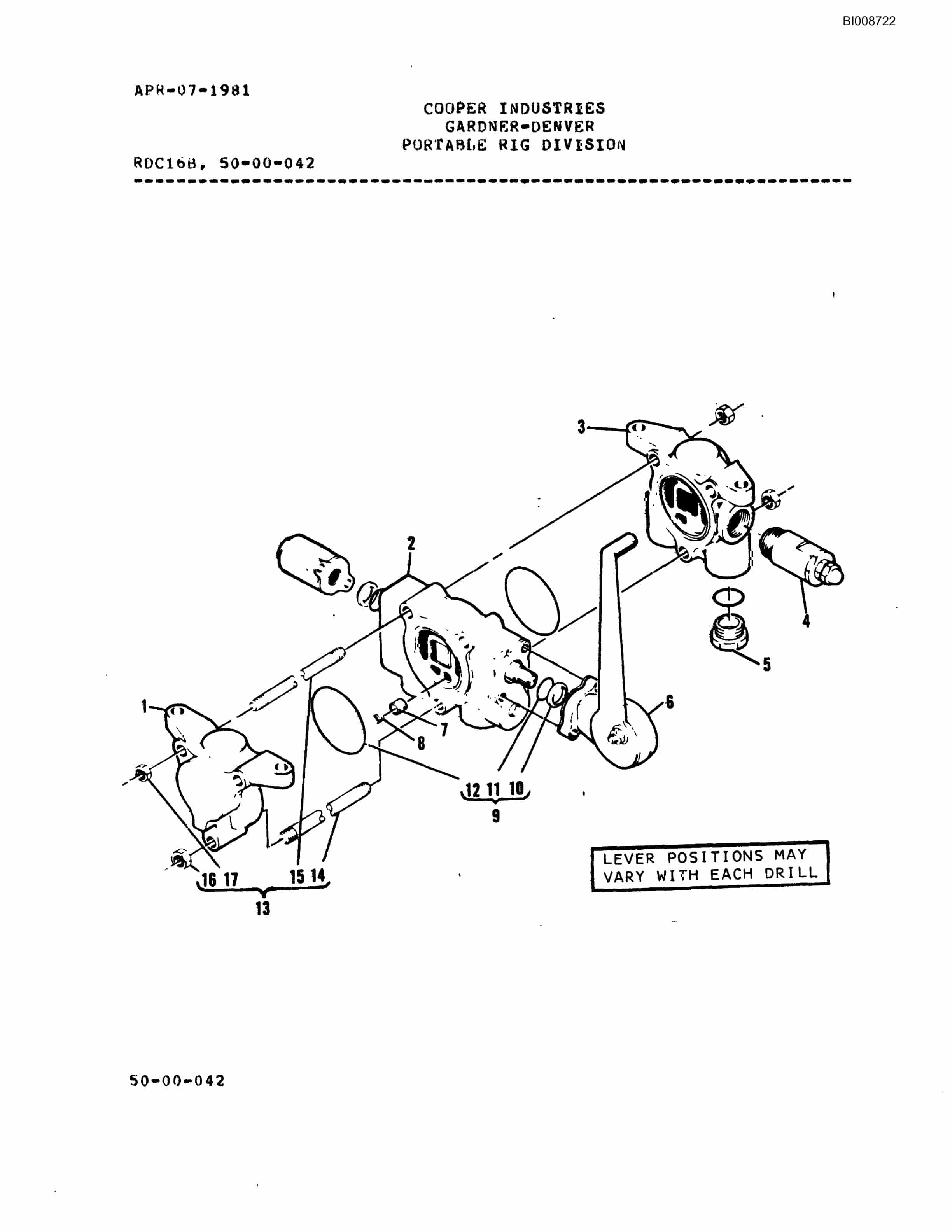 Bucyrus RDC-16 Parts Catalog BI008722-4