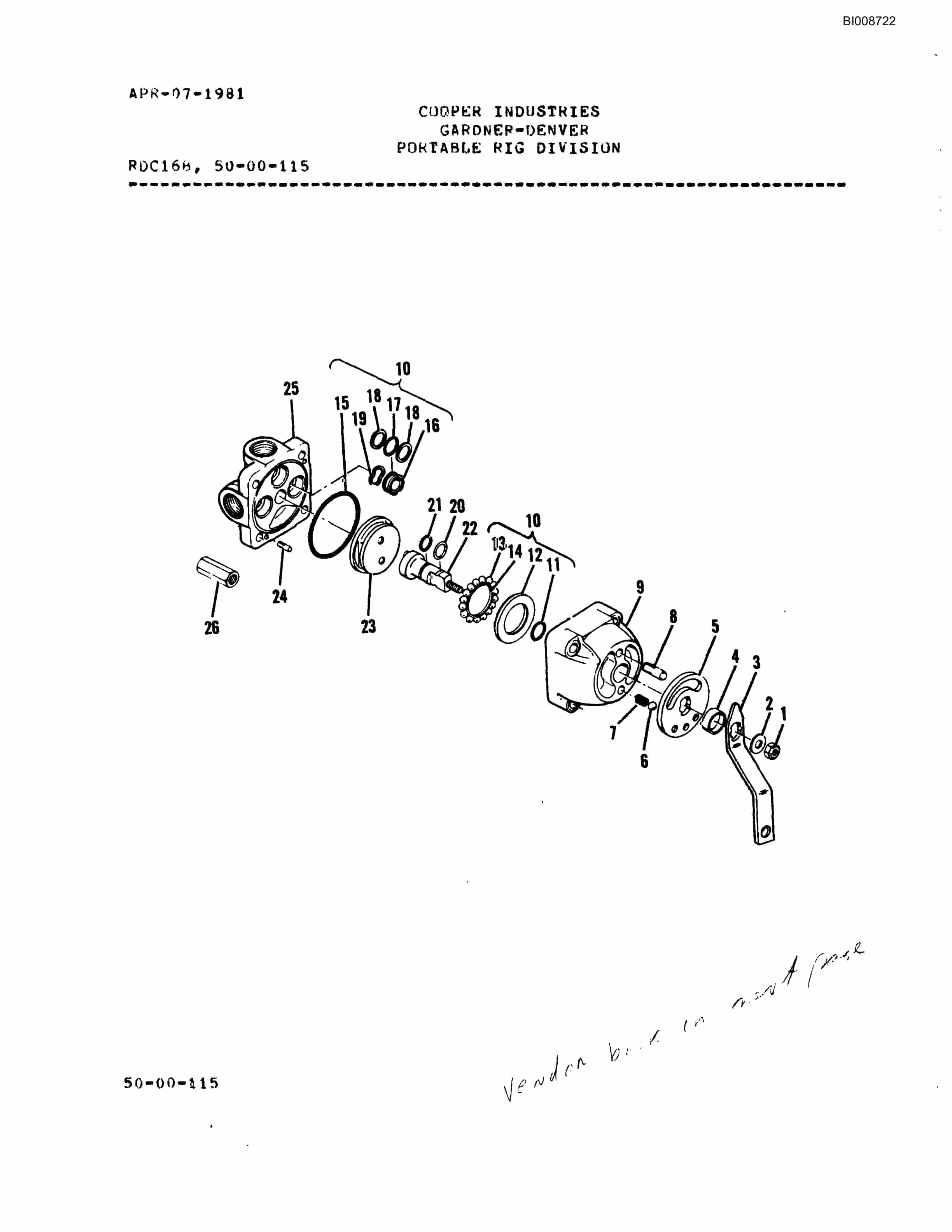 Bucyrus RDC-16 Parts Catalog BI008722-5